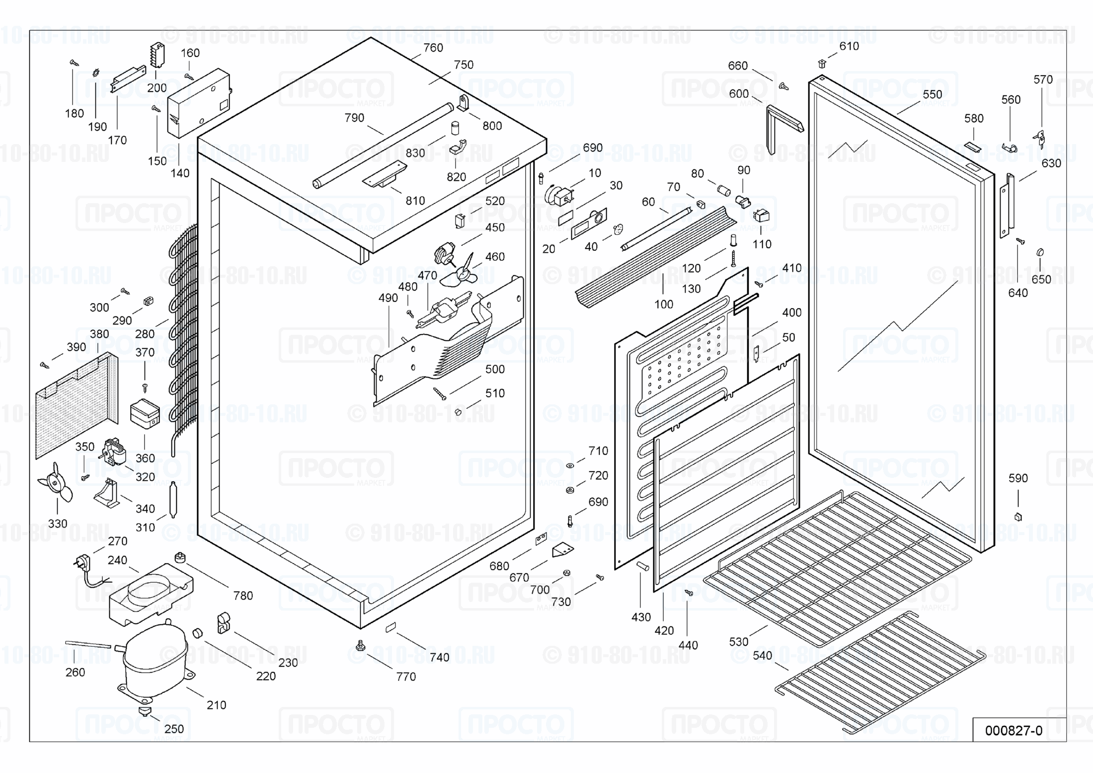 Взрыв-схема холодильника Liebherr UKS 4902-10