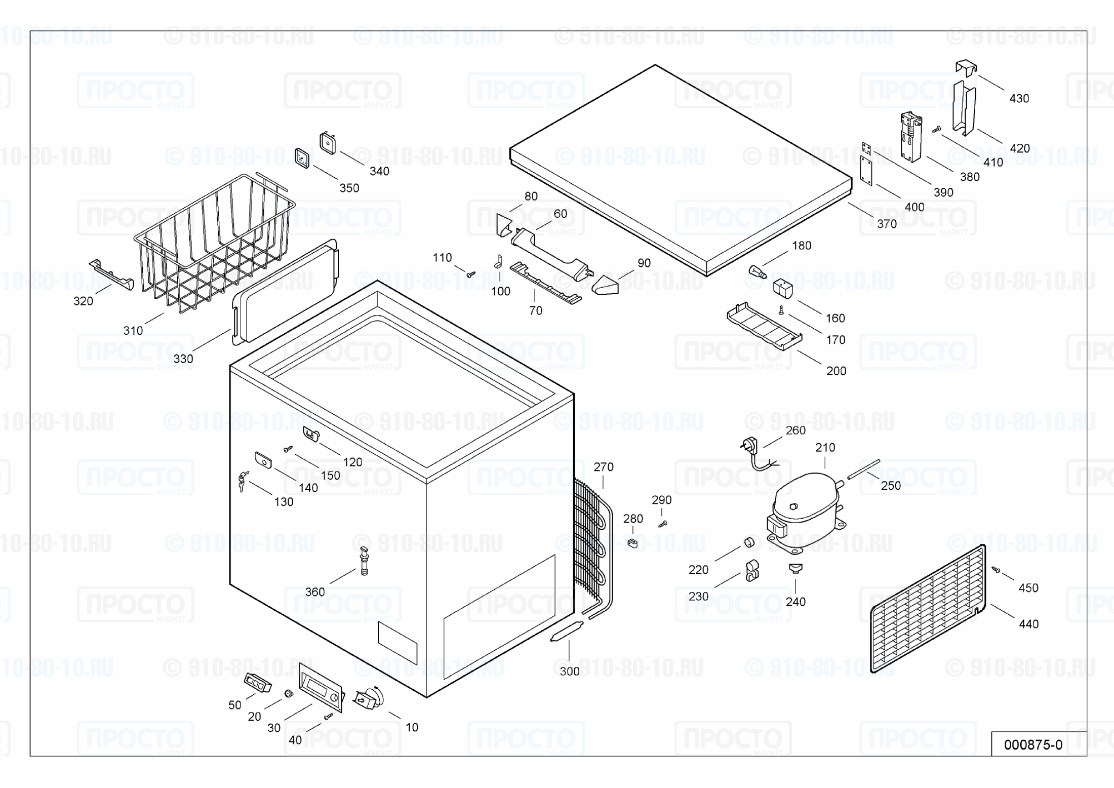 Взрыв-схема запчастей холодильника Liebherr GT 3682-10