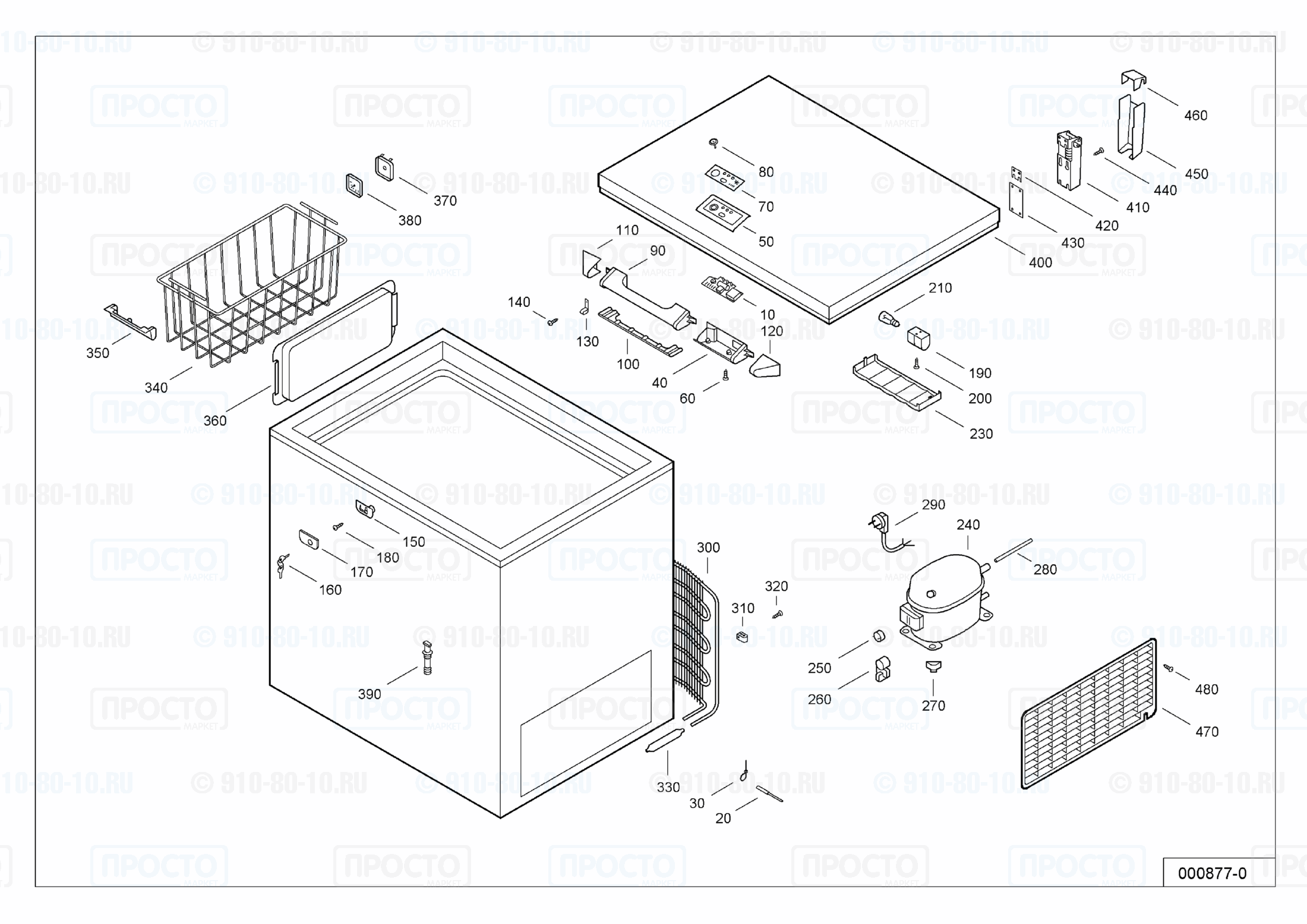 Взрыв-схема запчастей холодильника Liebherr GT 3683-10