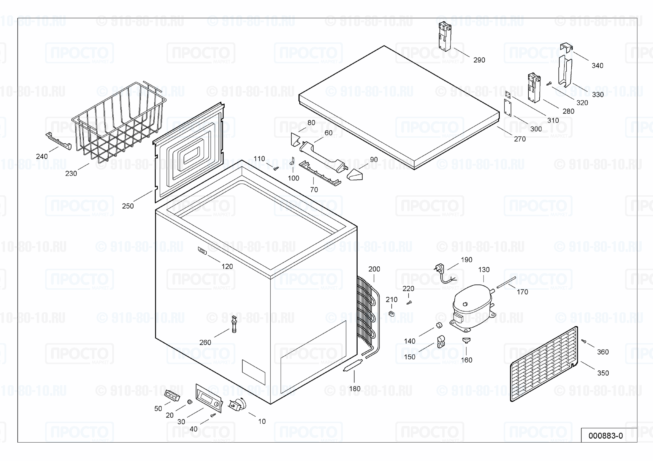 Взрыв-схема запчастей холодильника Liebherr GT 2102-4