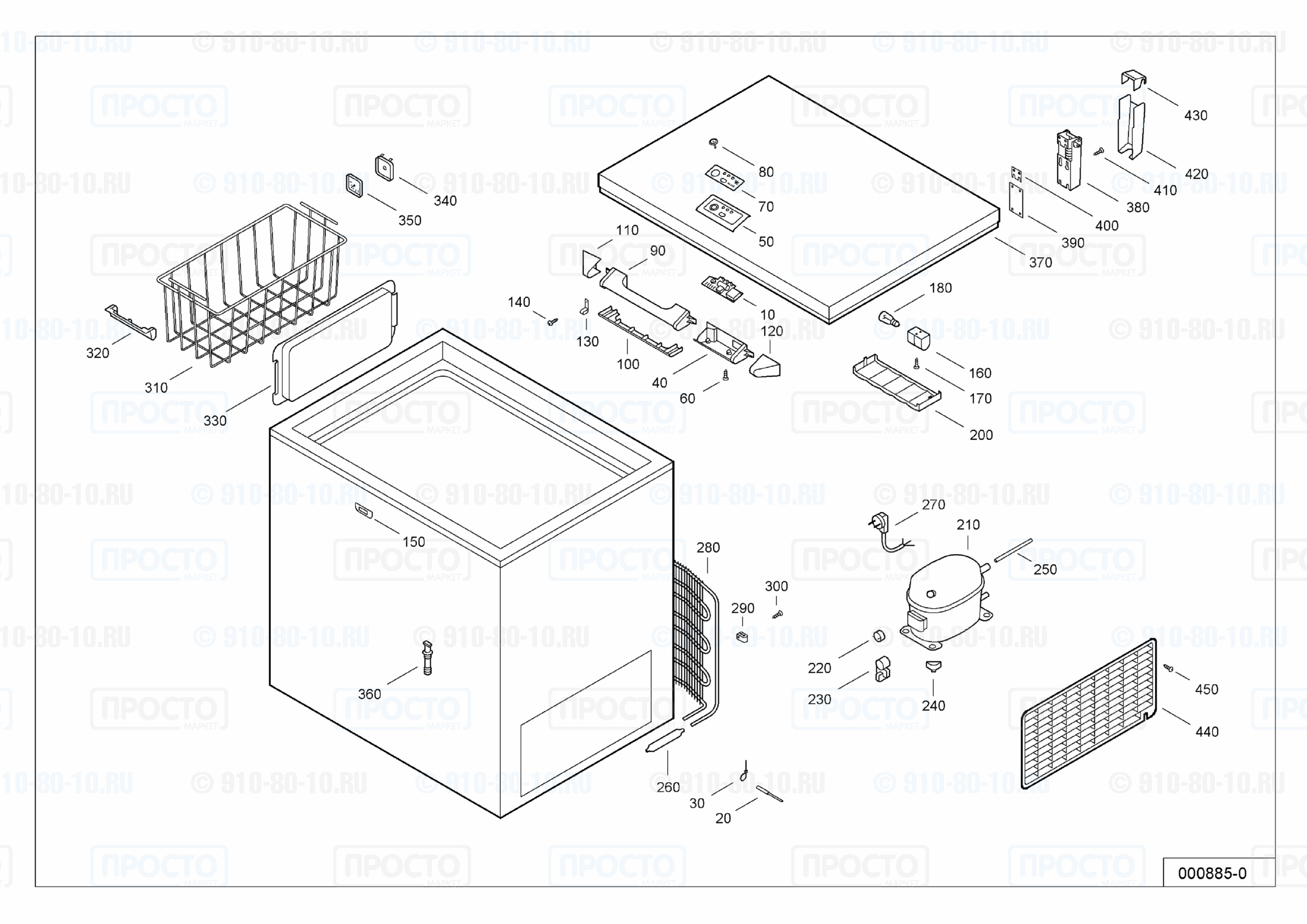 Взрыв-схема запчастей холодильника Liebherr GT 2183-4