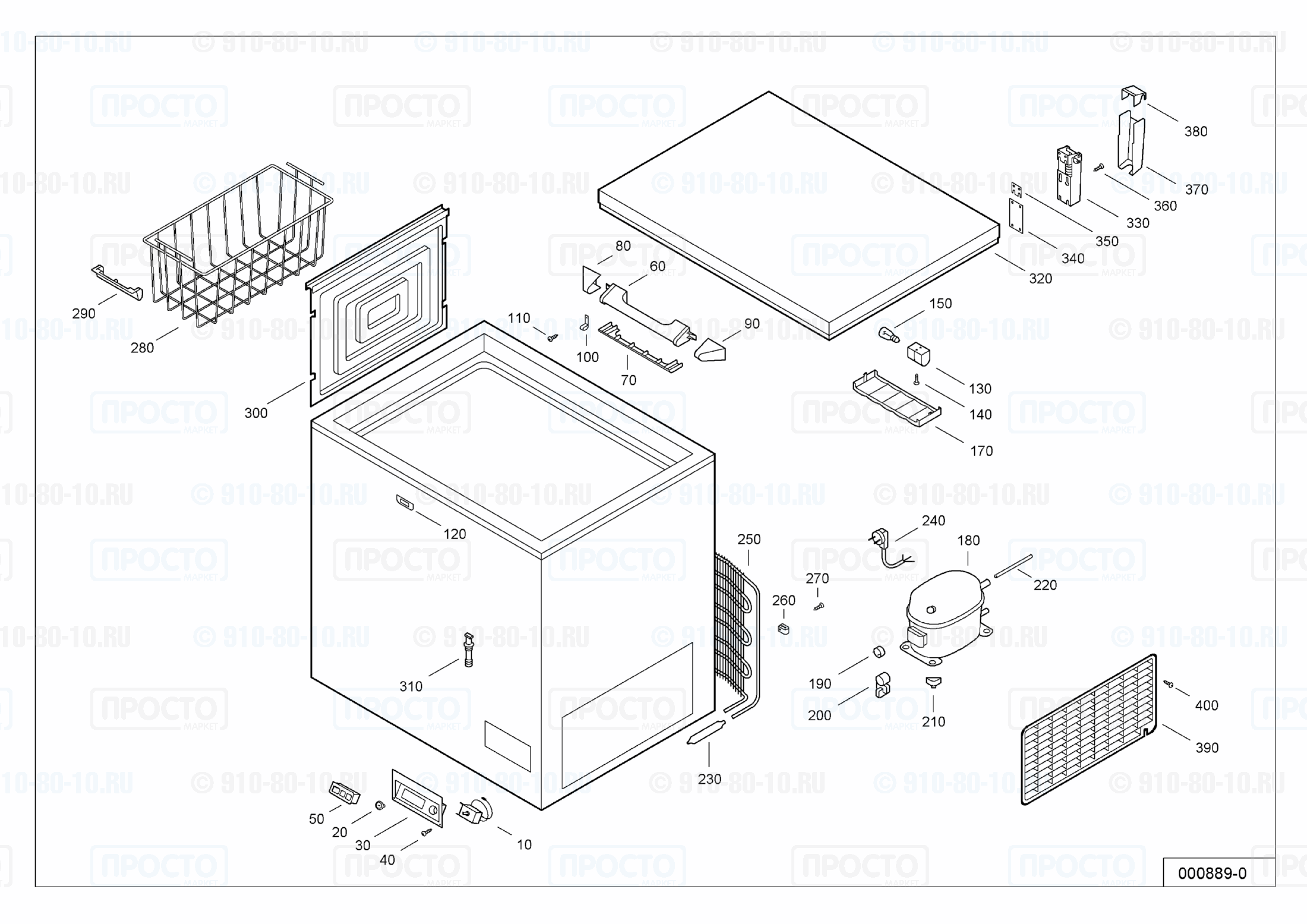 Взрыв-схема запчастей холодильника Liebherr GT 2602-4