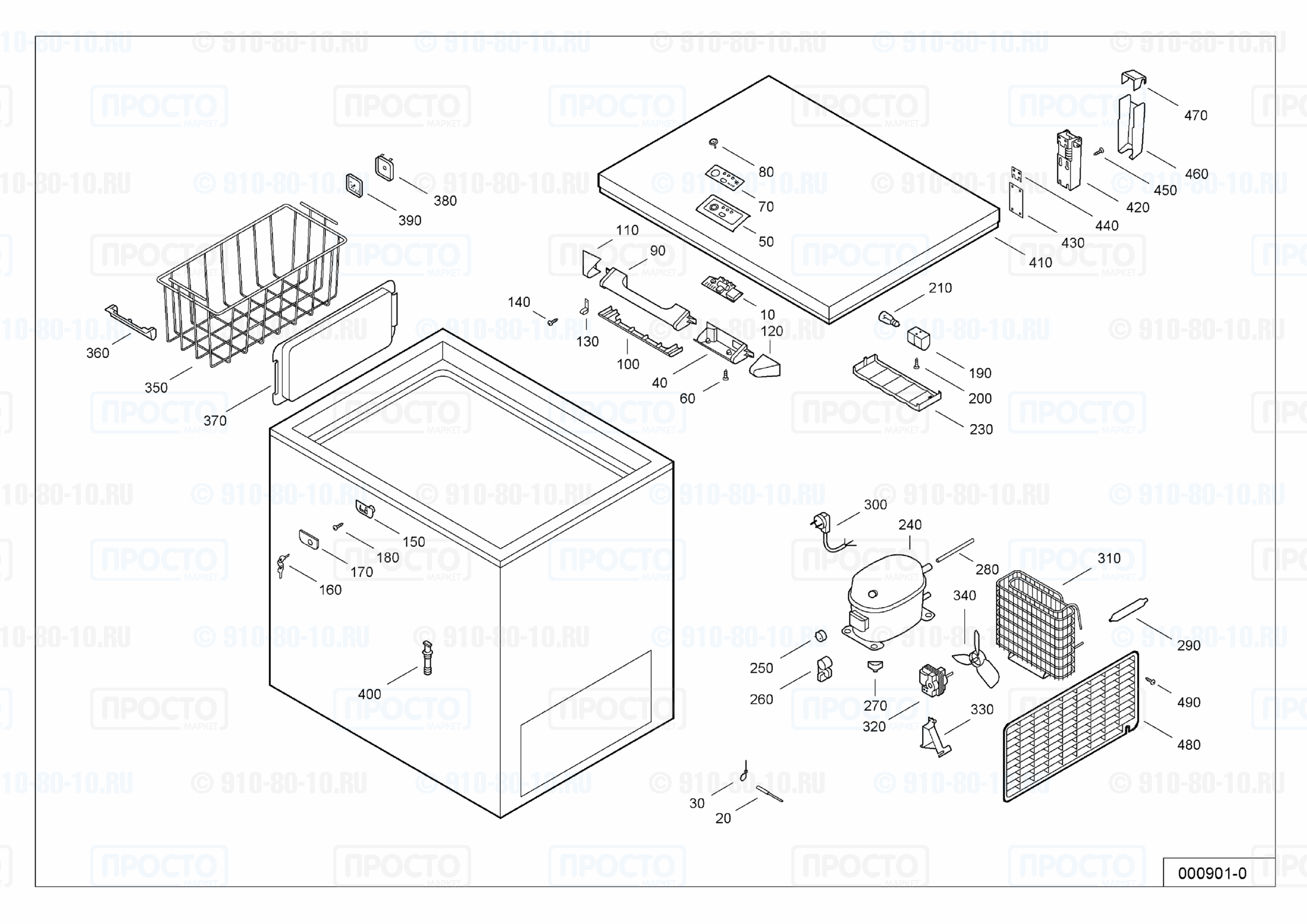 Взрыв-схема запчастей холодильника Liebherr GT 4783-4