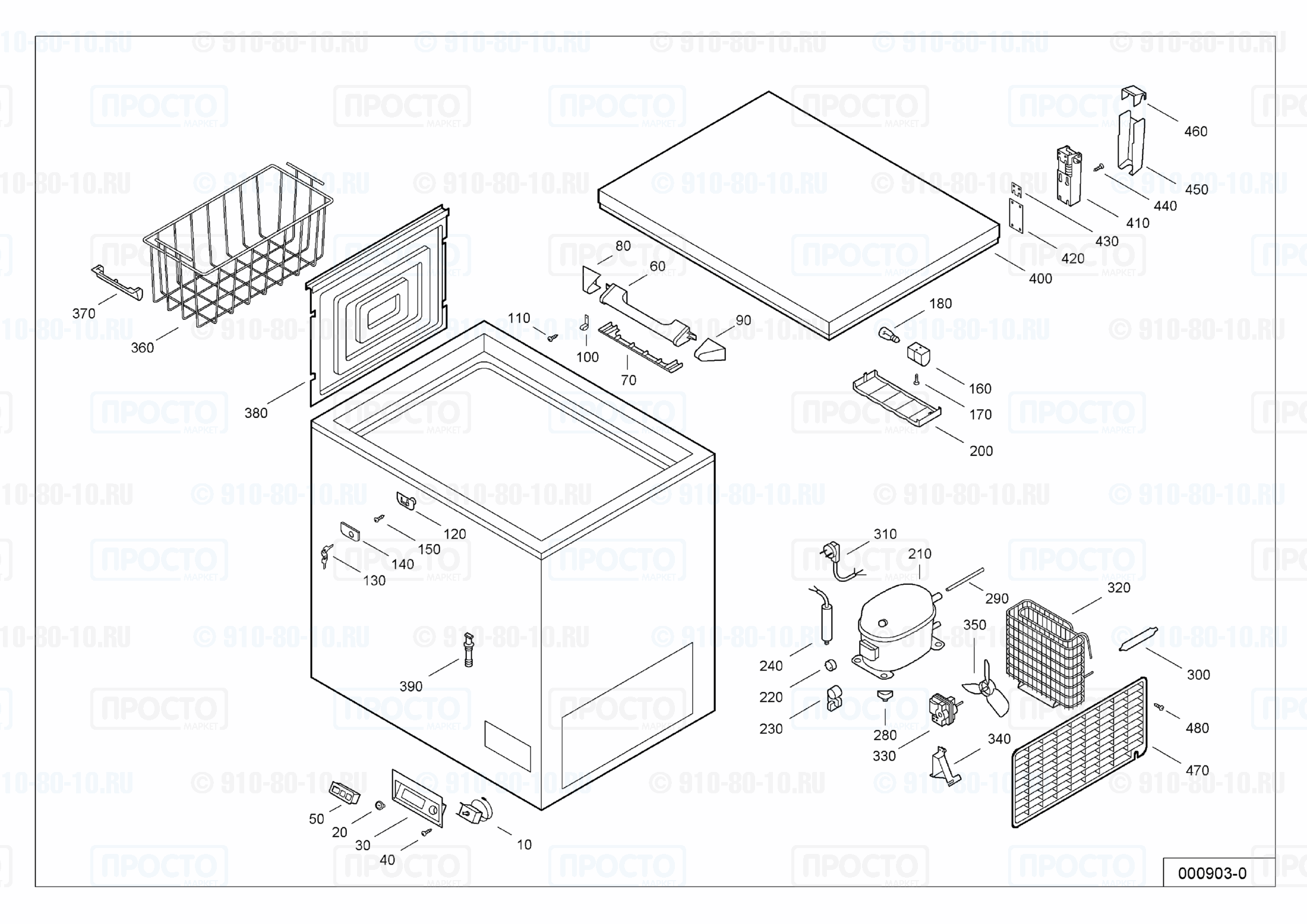Взрыв-схема запчастей холодильника Liebherr GT 5102-4
