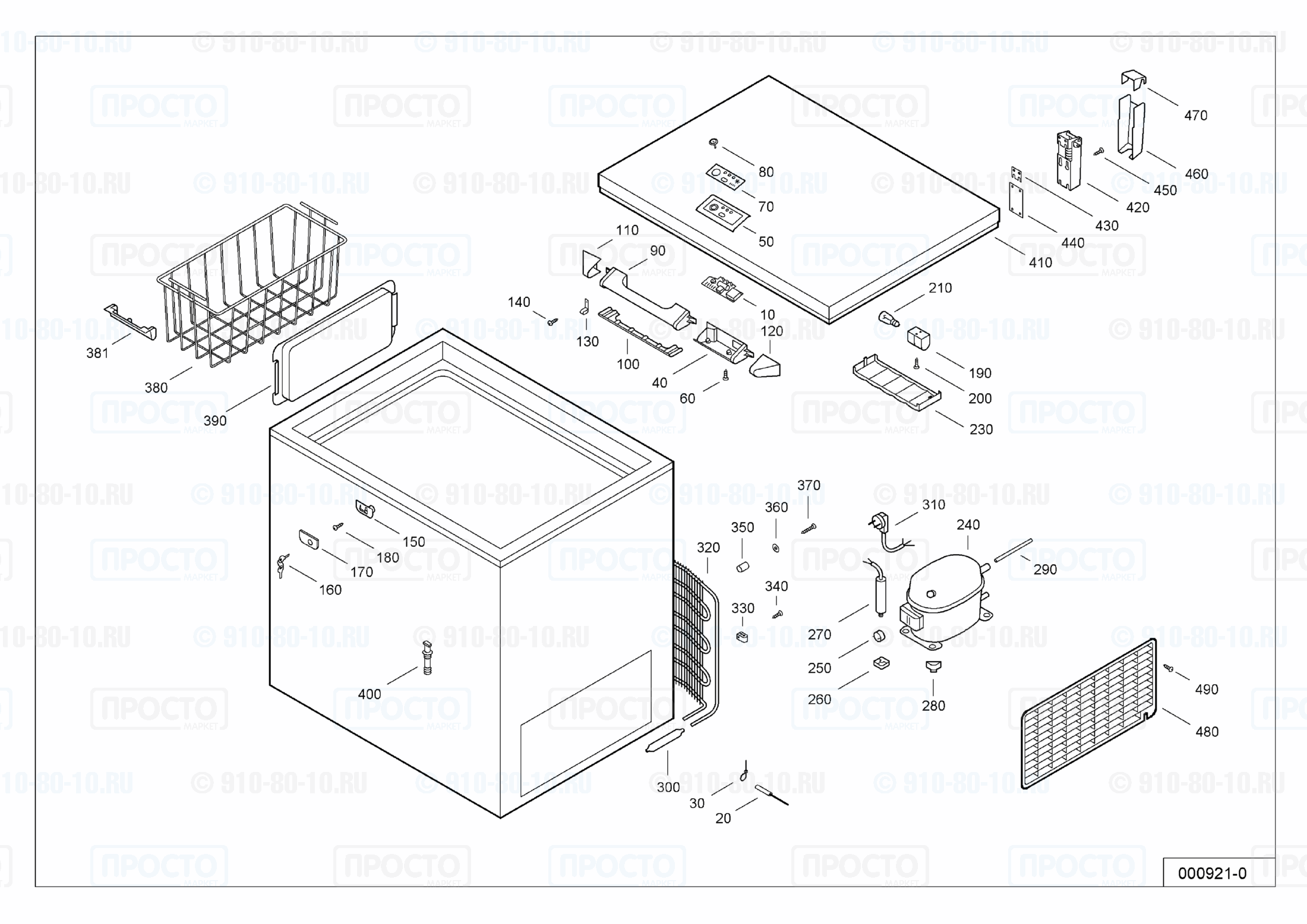 Взрыв-схема запчастей холодильника Liebherr GTS 3663-3 A