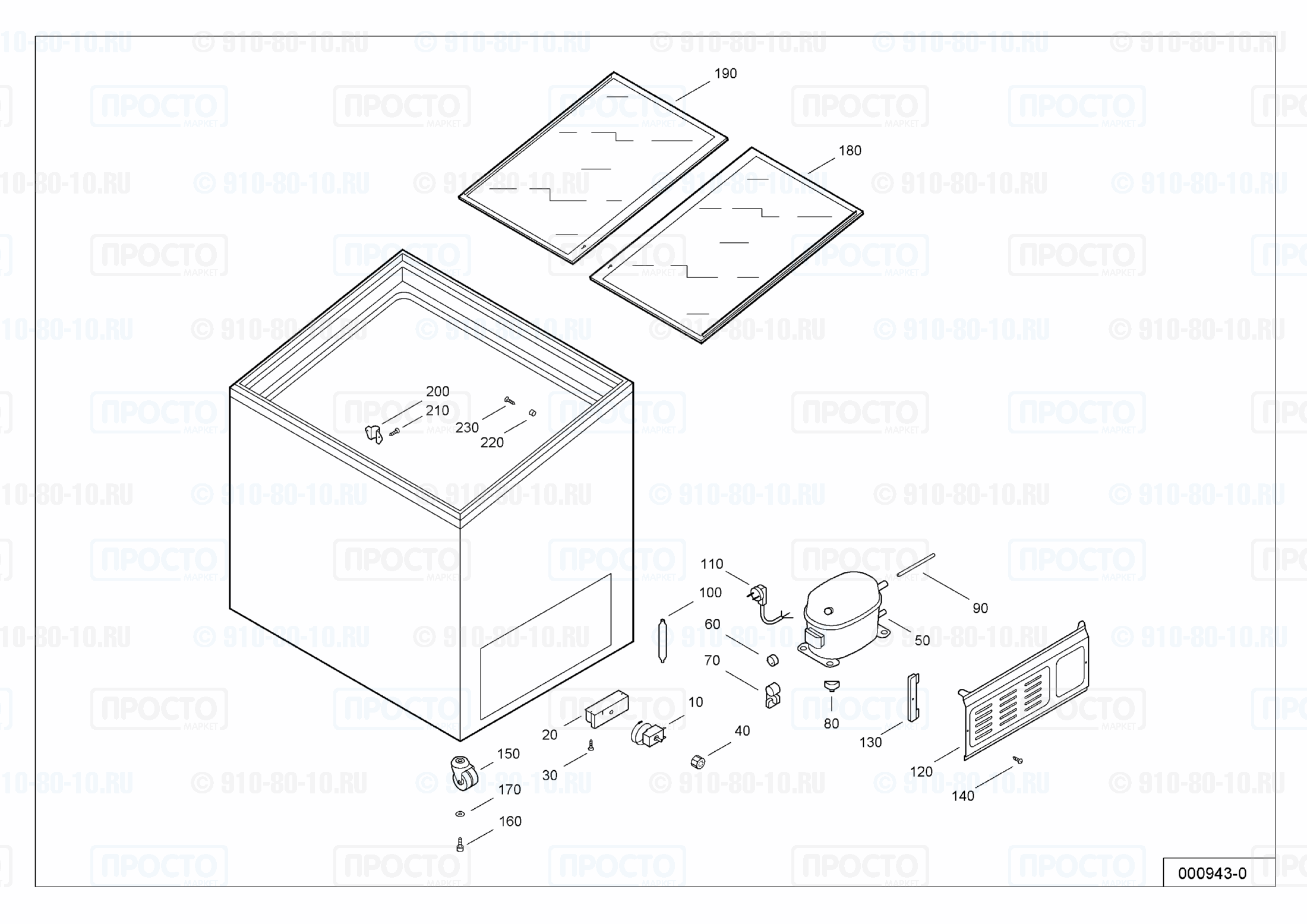 Взрыв-схема запчастей холодильника Liebherr GTI 2902-1