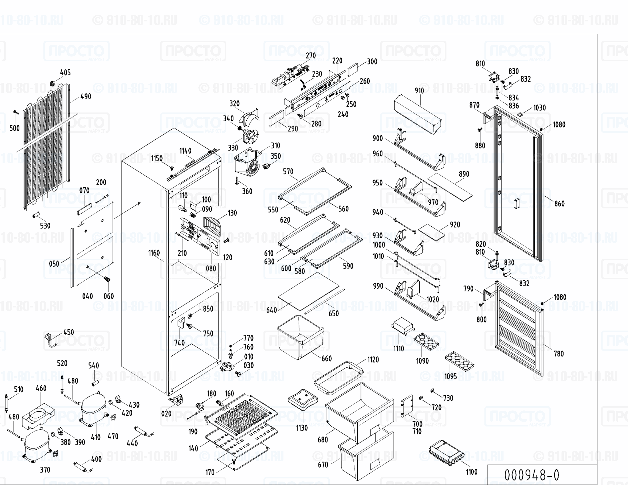 Взрыв-схема запчастей холодильника Liebherr KIKv 3163-21