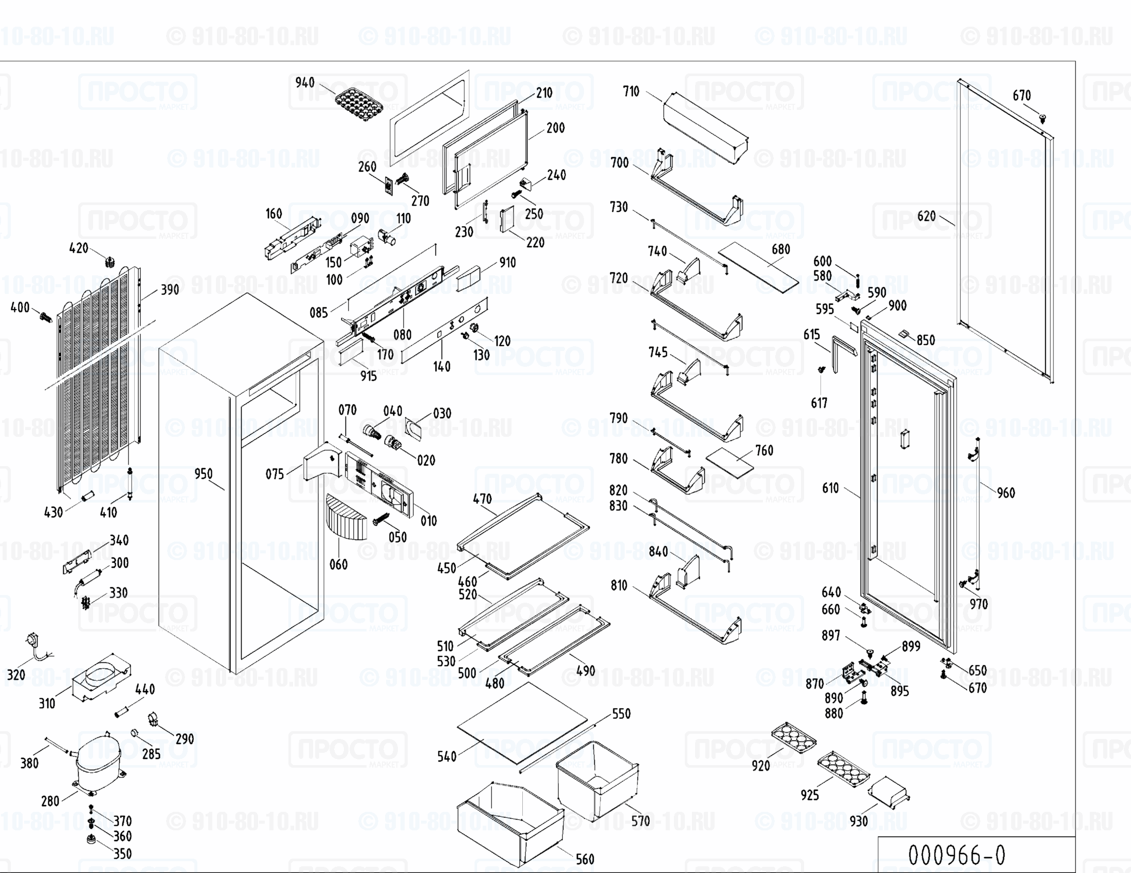 Взрыв-схема холодильника Liebherr KEL 2564-22