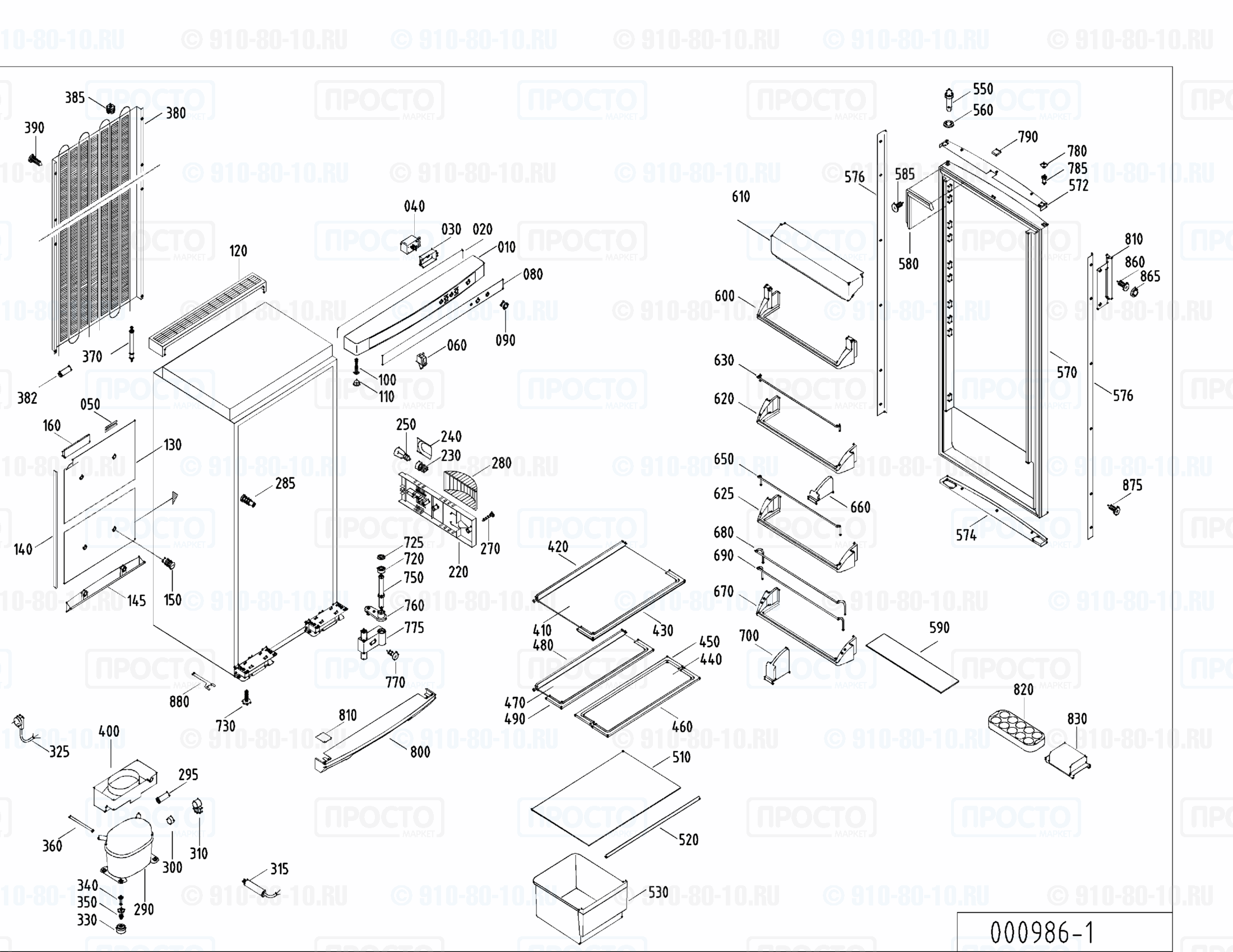 Взрыв-схема холодильника Liebherr KS 2660-24B