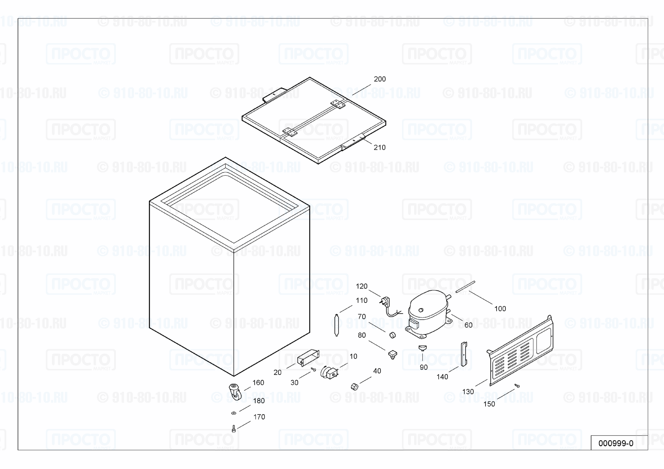 Взрыв-схема запчастей холодильника Liebherr GTE 1401-1 E