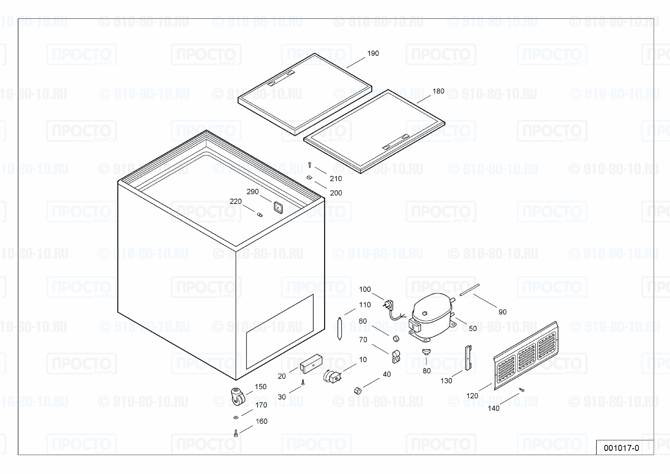 Взрыв-схема холодильника Liebherr GTE 3700-12