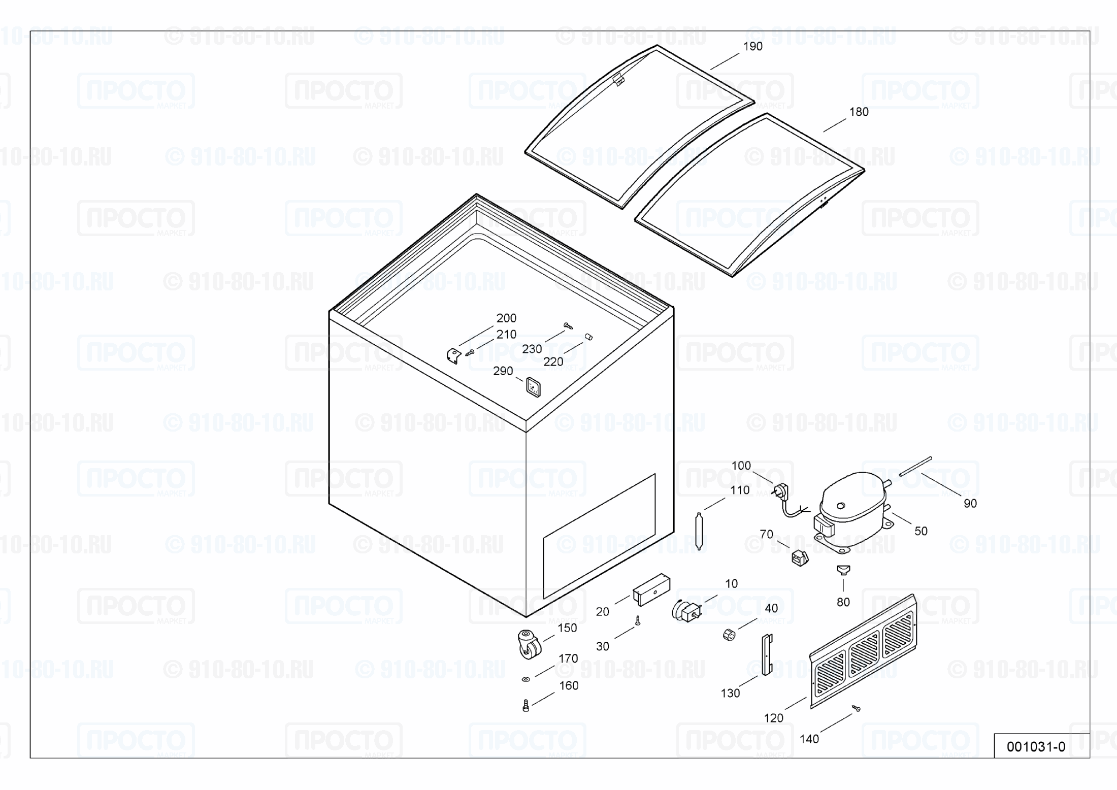 Взрыв-схема запчастей холодильника Liebherr GTI 3003-12