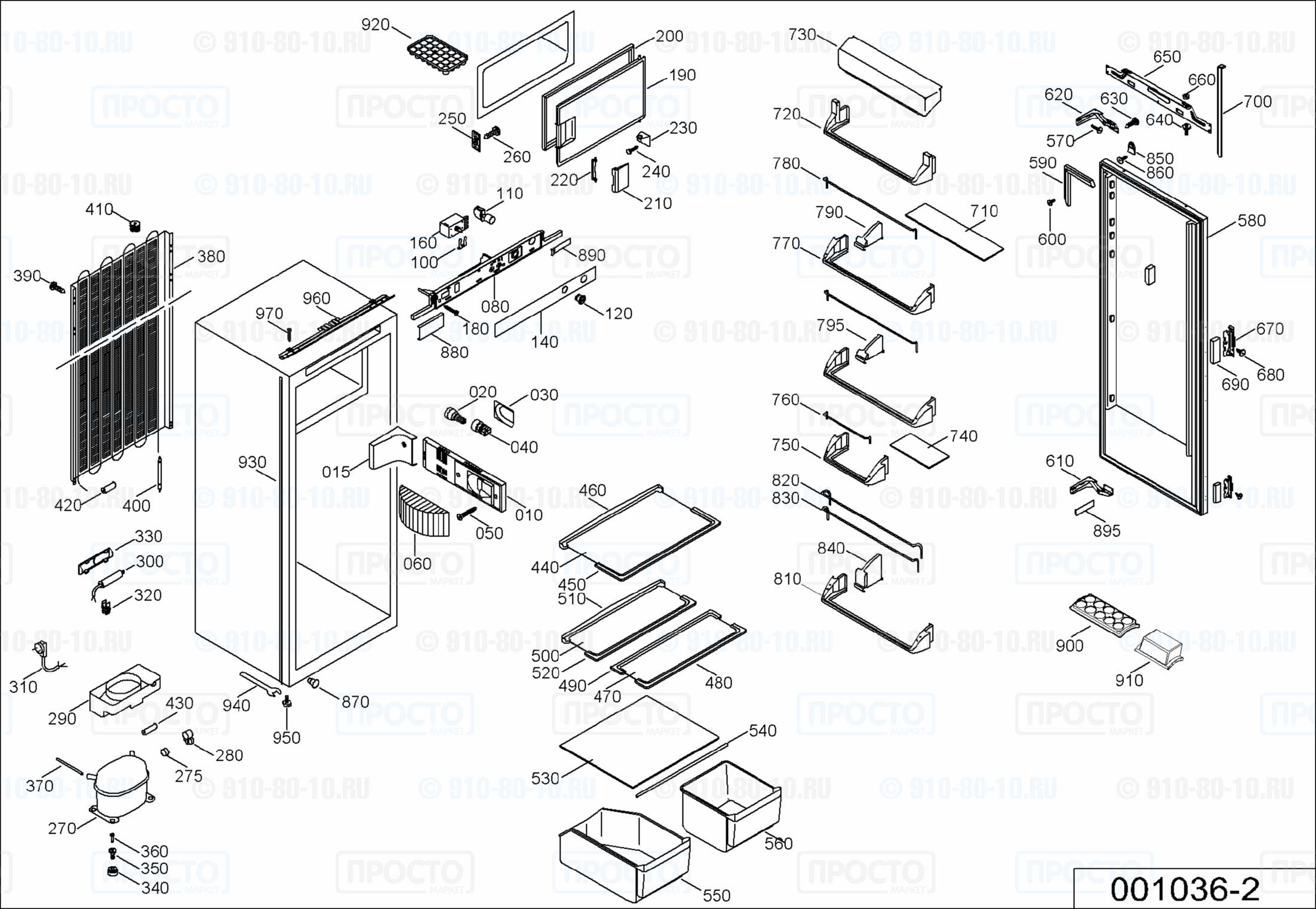 Взрыв-схема запчастей холодильника Liebherr KI 2144-24B