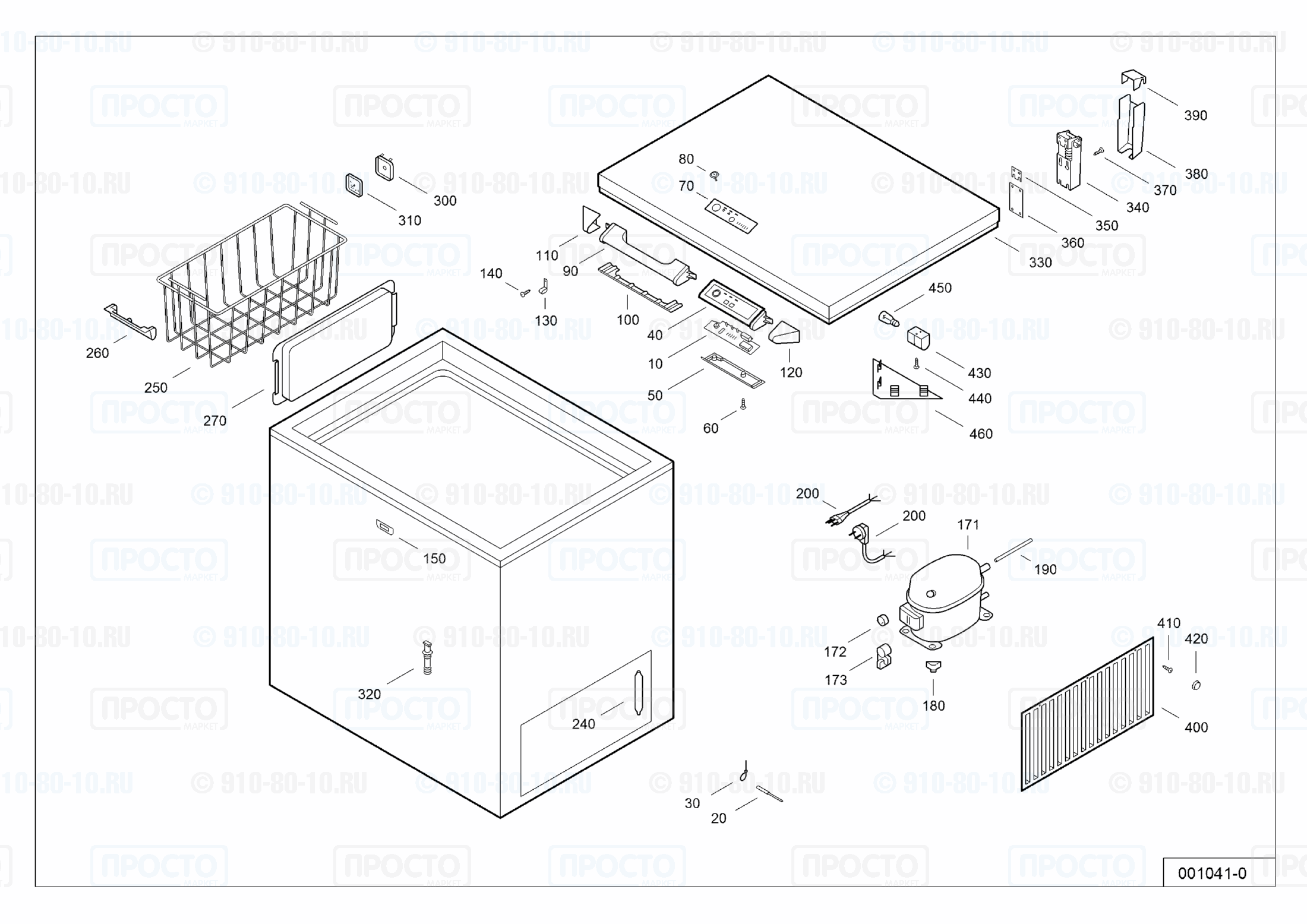 Взрыв-схема запчастей холодильника Liebherr GTS 4762-22
