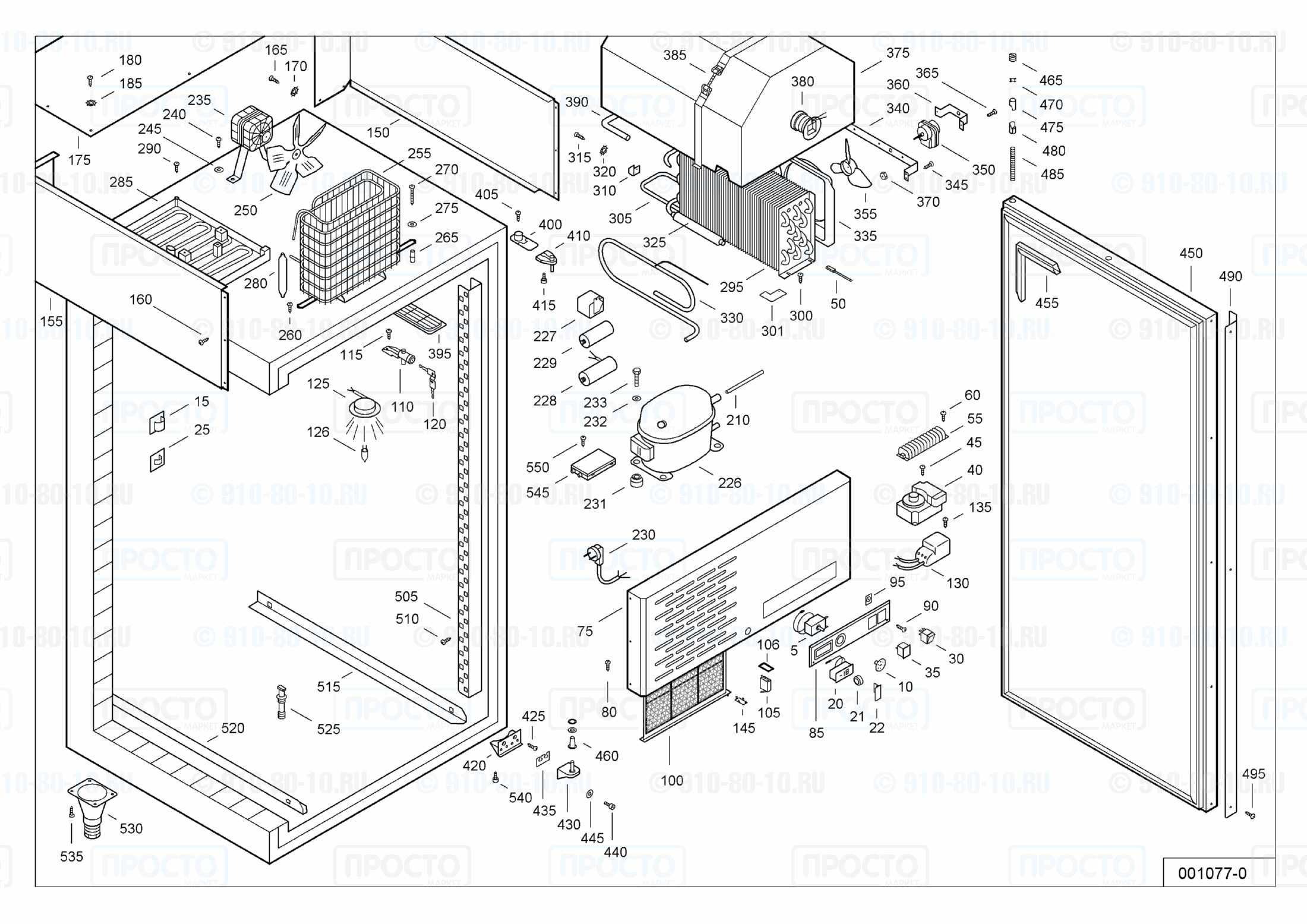 Взрыв-схема запчастей холодильника Liebherr UGS 8470-15