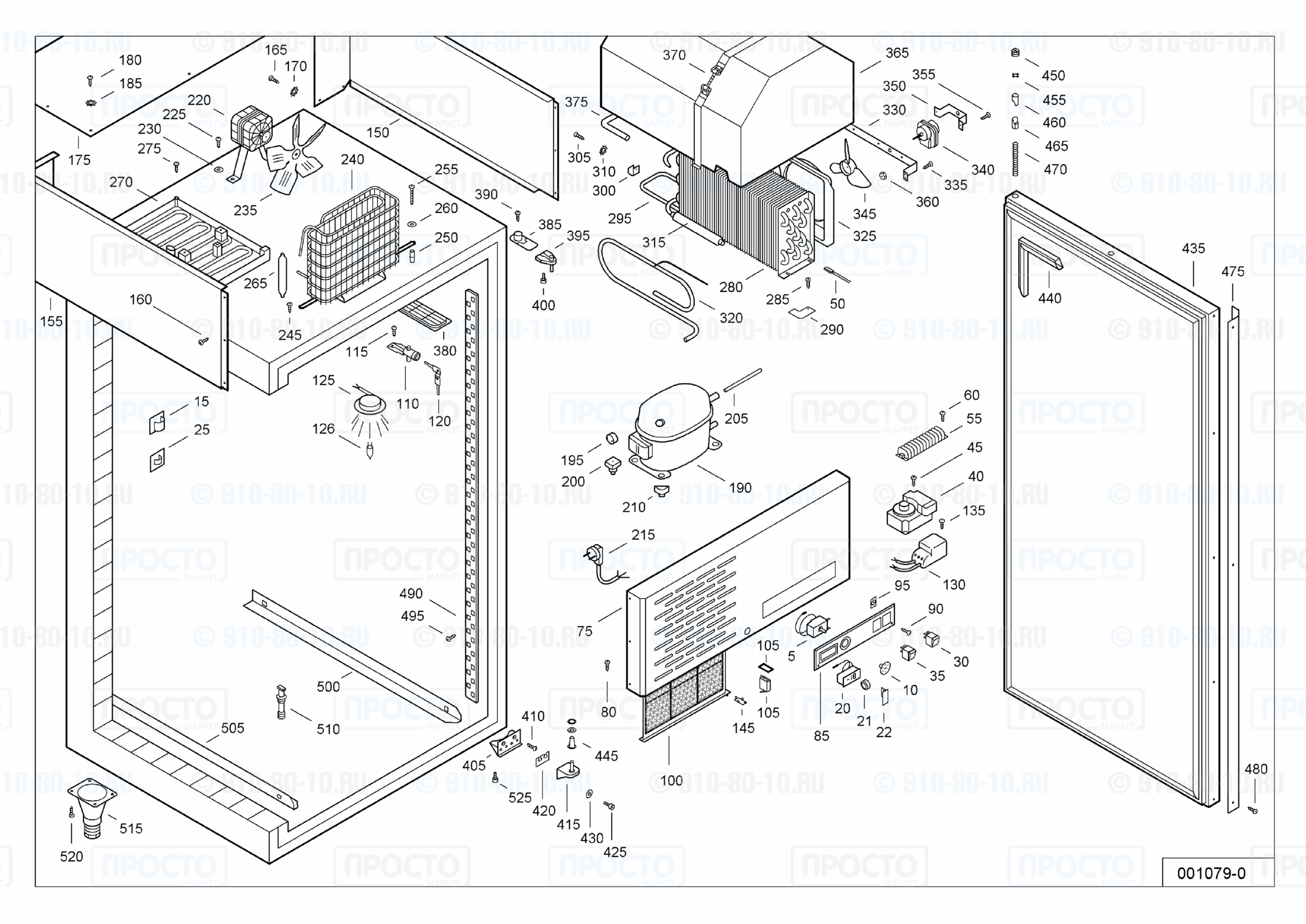 Взрыв-схема запчастей холодильника Liebherr UKB 8470-10A