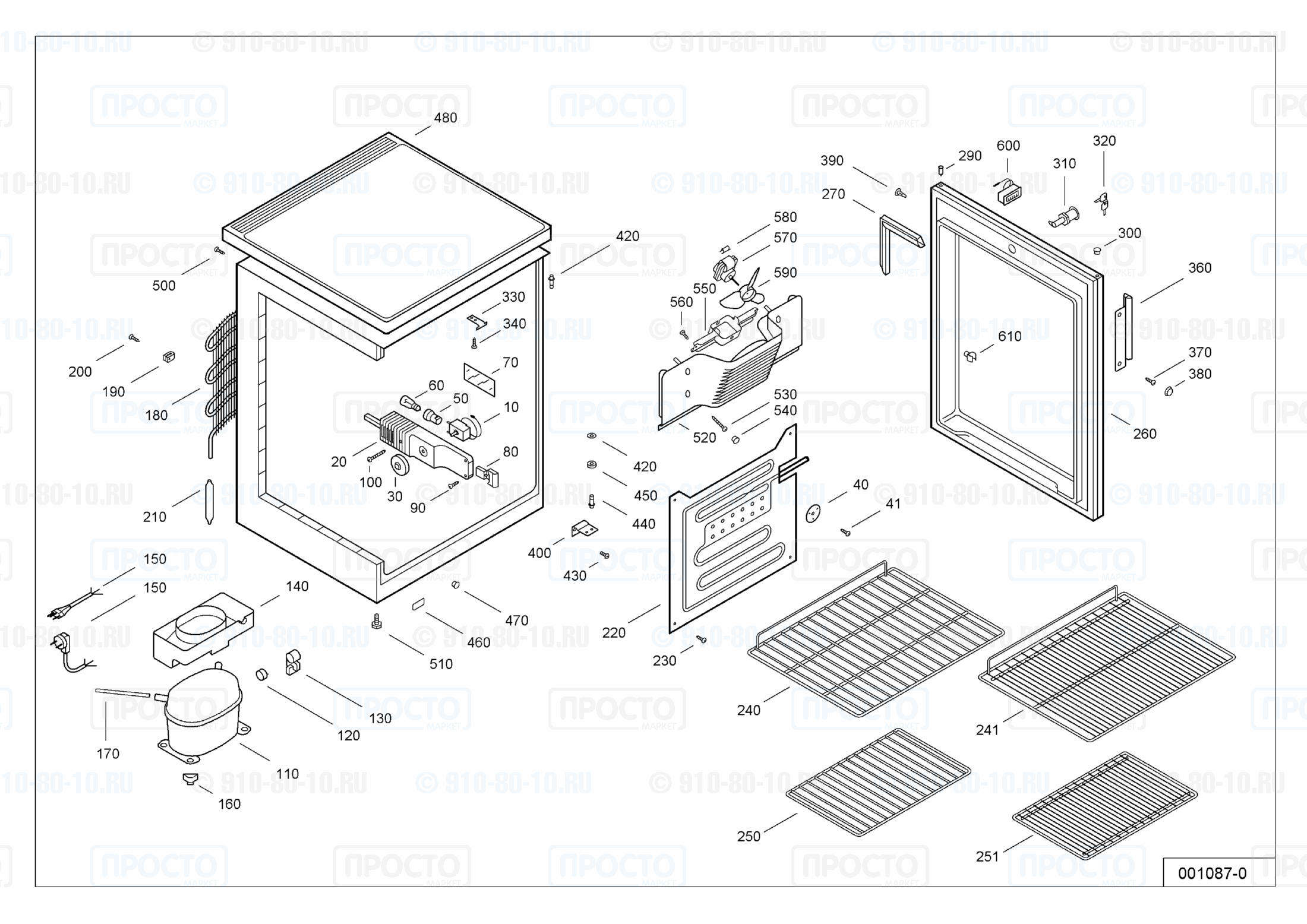 Взрыв-схема запчастей холодильника Liebherr UKU 1800-10A