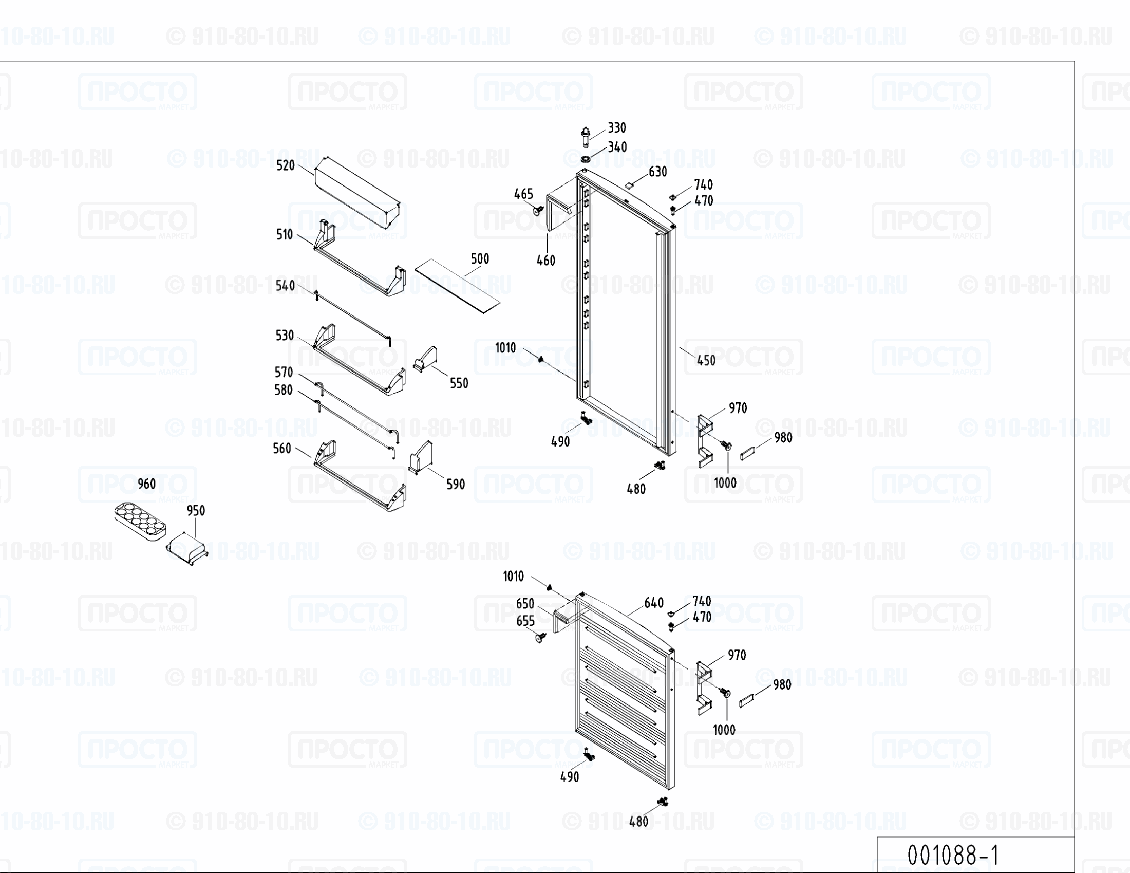 Взрыв-схема холодильника Liebherr KSD 2642-26B