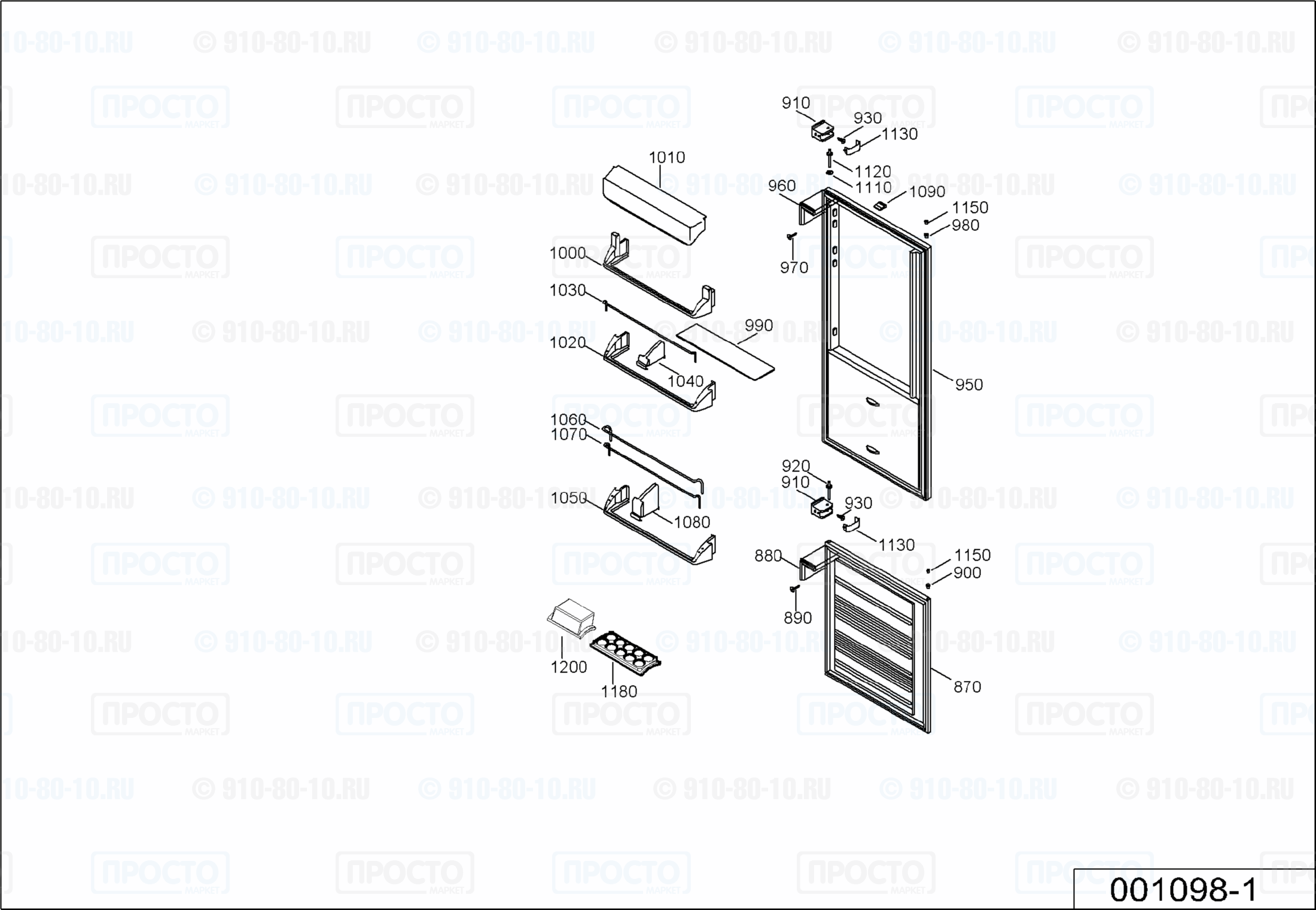 Взрыв-схема холодильника Liebherr KIKB 3146-23C