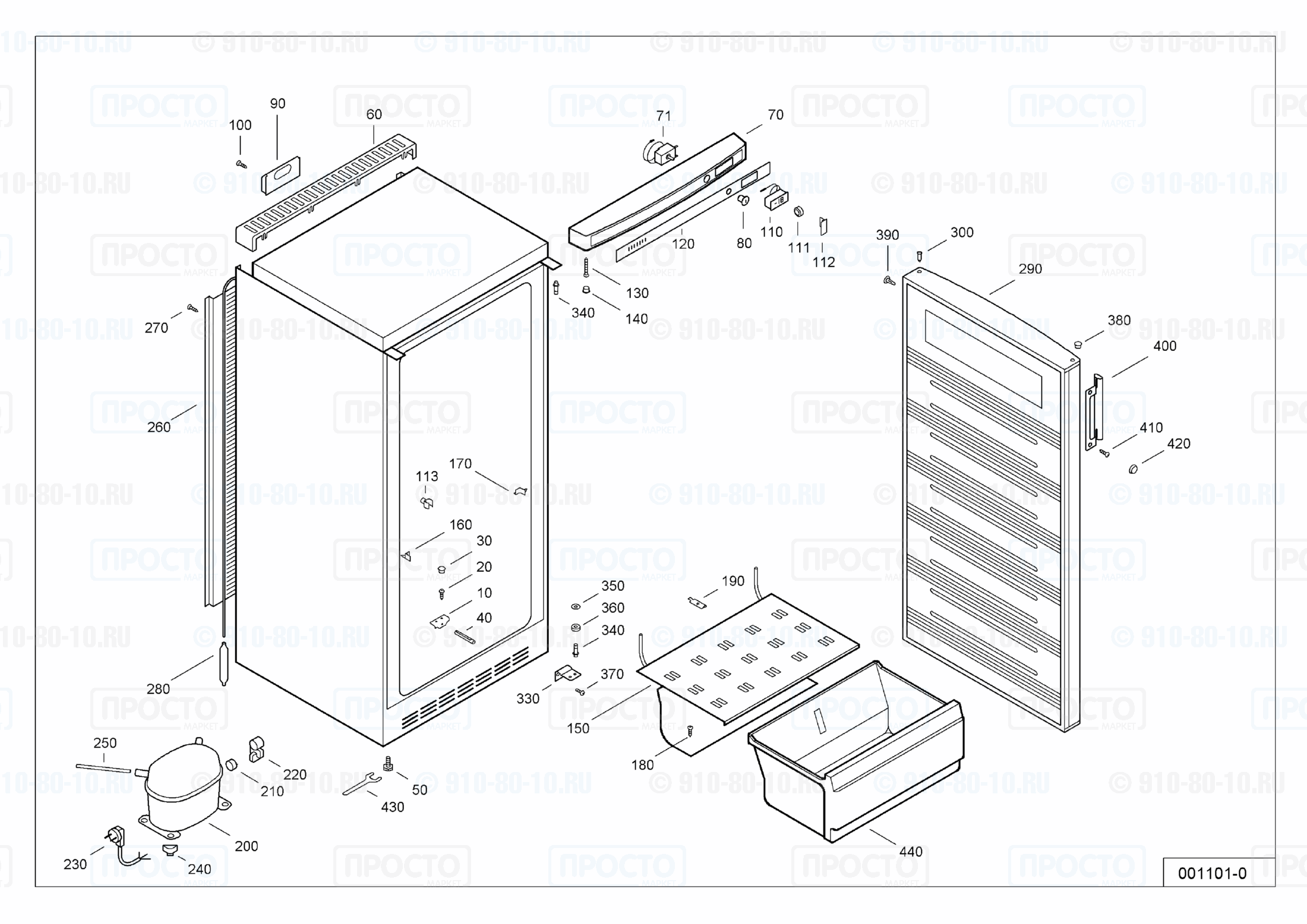 Взрыв-схема запчастей холодильника Liebherr GS 2300-20