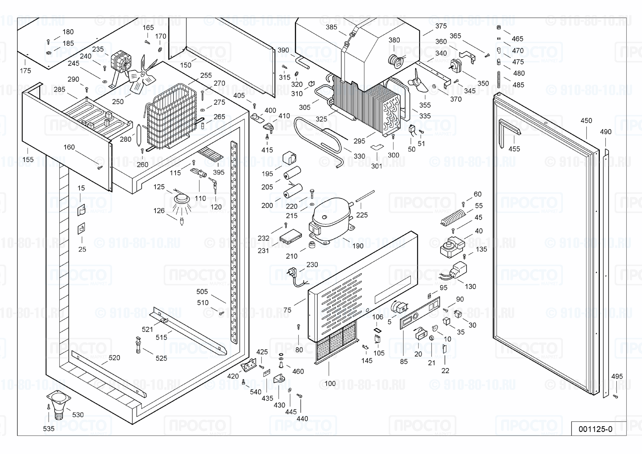 Взрыв-схема холодильника Liebherr UTB 5570-15A