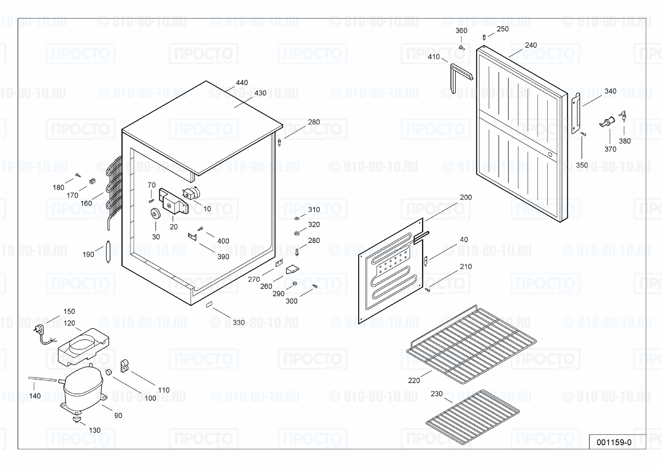 Взрыв-схема запчастей холодильника Liebherr FKS 1800-1 C