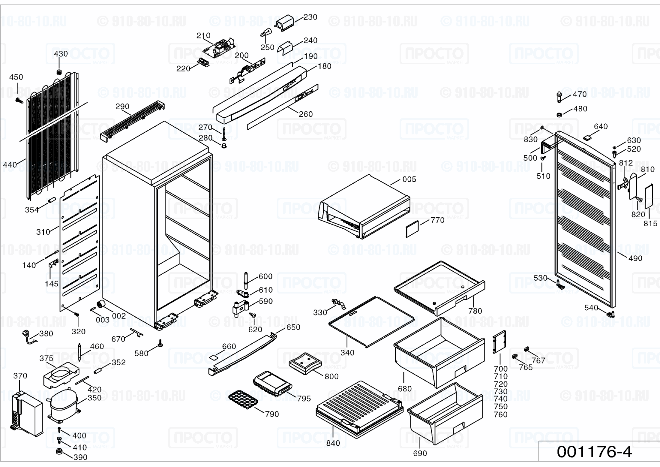 Взрыв-схема запчастей холодильника Liebherr GSN 2436-25B