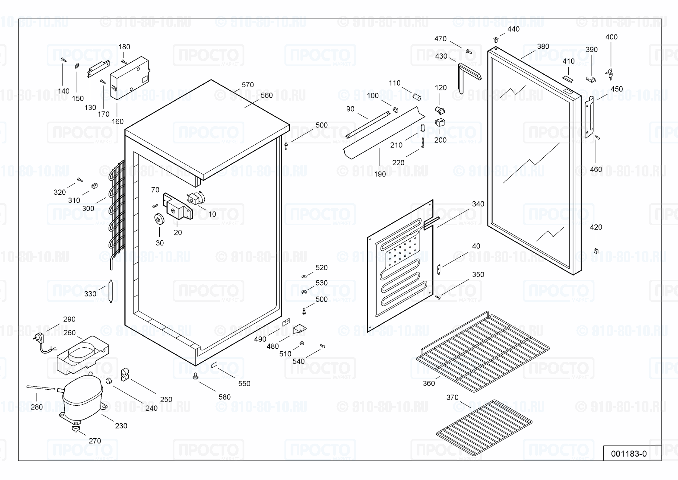 Взрыв-схема запчастей холодильника Liebherr FKS 2602-1 E