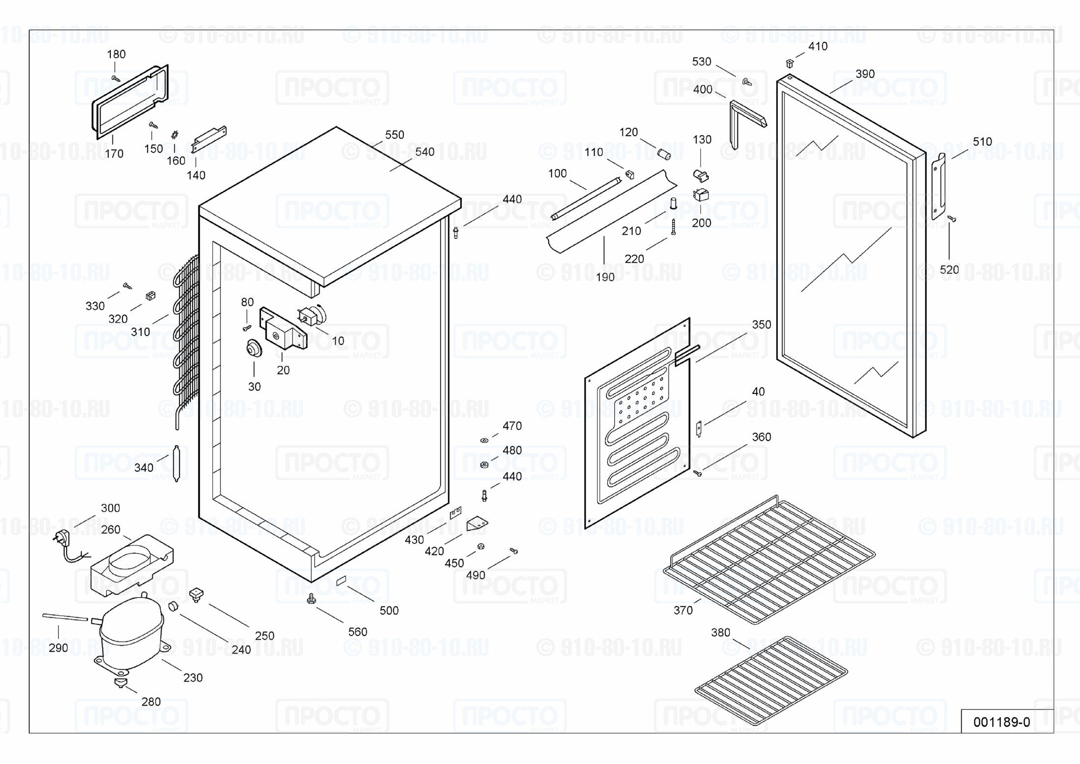Взрыв-схема запчастей холодильника Liebherr FKS 2602-1 B