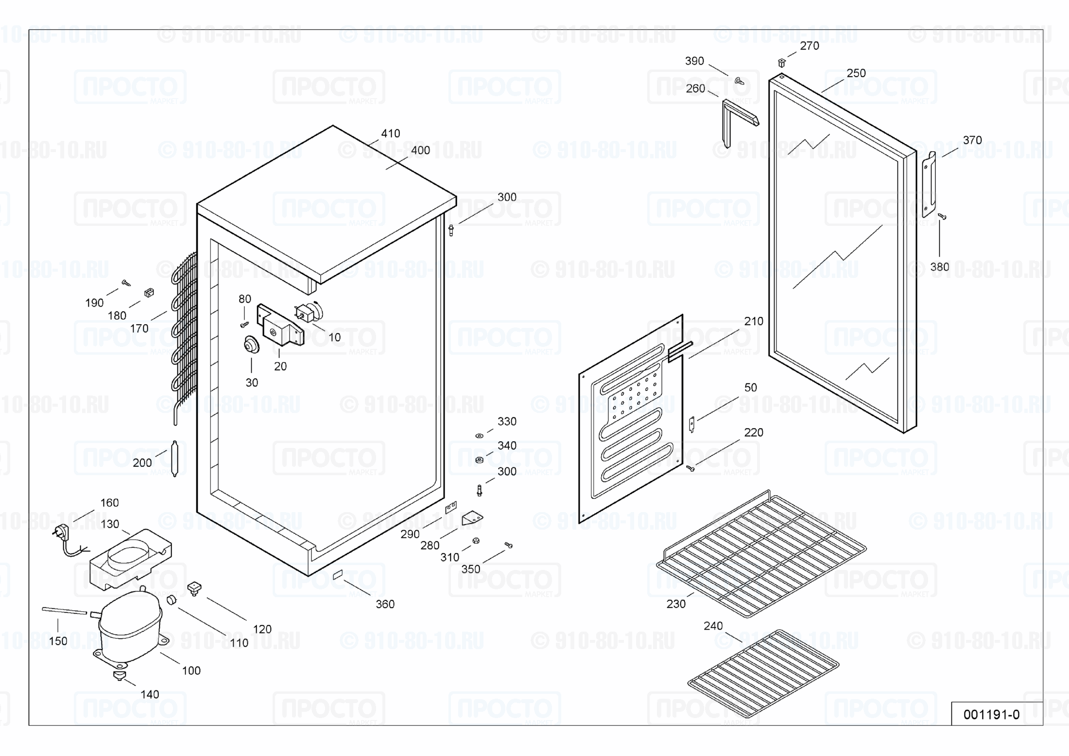 Взрыв-схема запчастей холодильника Liebherr FKS 2601-1 A