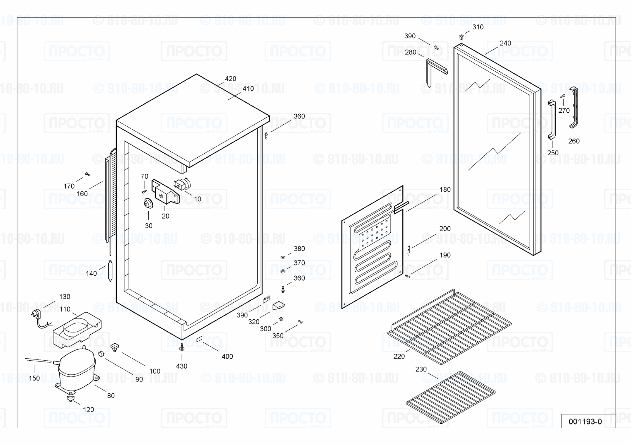 Взрыв-схема запчастей холодильника Liebherr FKS 2611-10D
