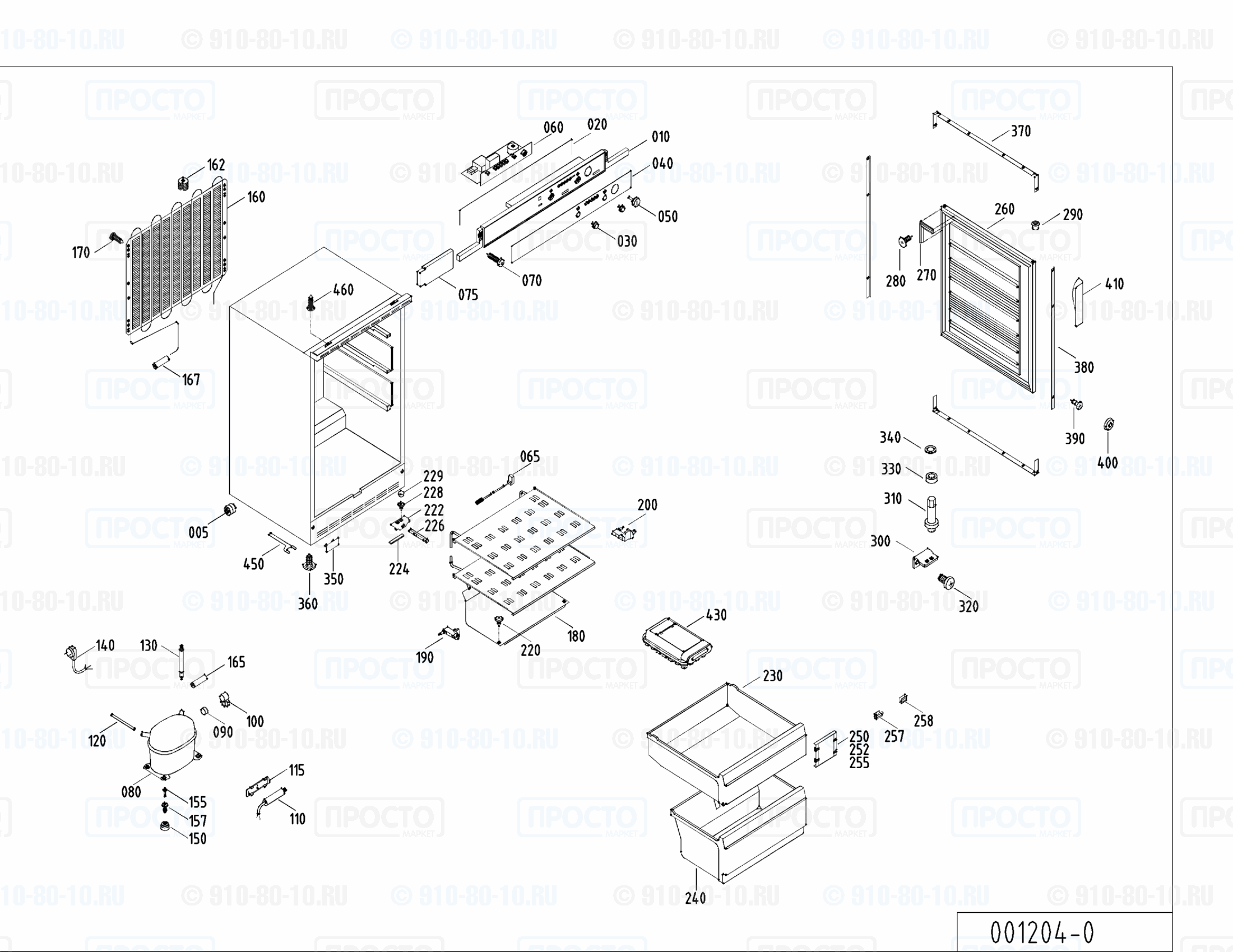 Взрыв-схема холодильника Liebherr GUw 1213-21