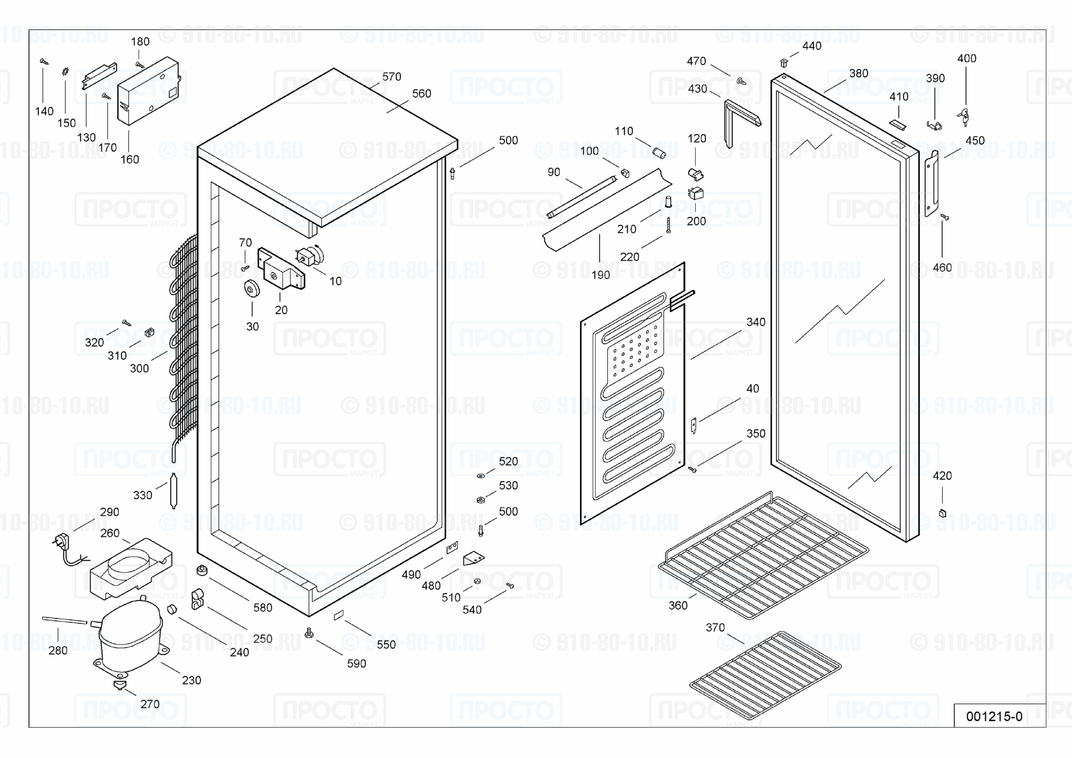 Взрыв-схема запчастей холодильника Liebherr FKS 3602-1 E