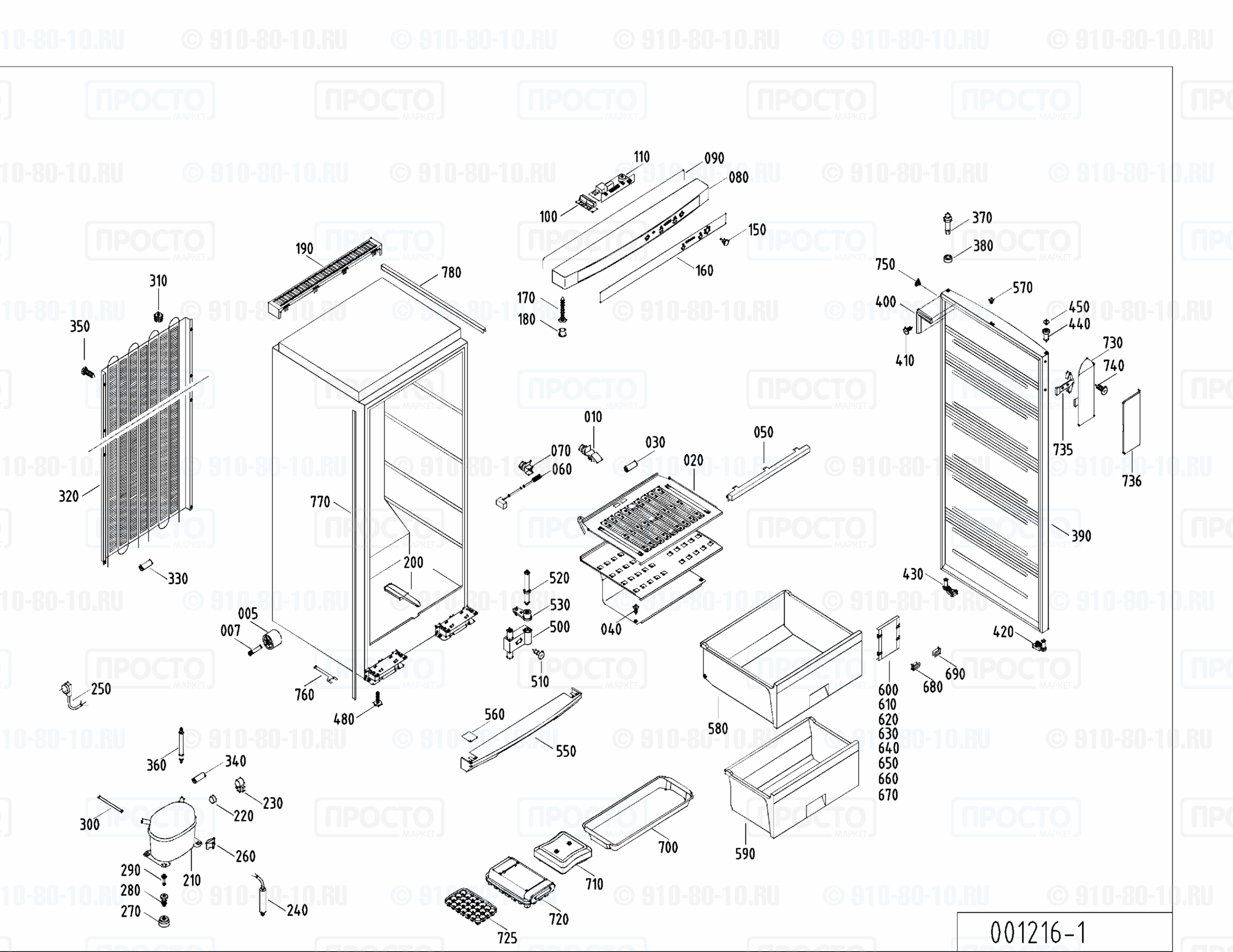Взрыв-схема запчастей холодильника Liebherr GSSD 3163-25