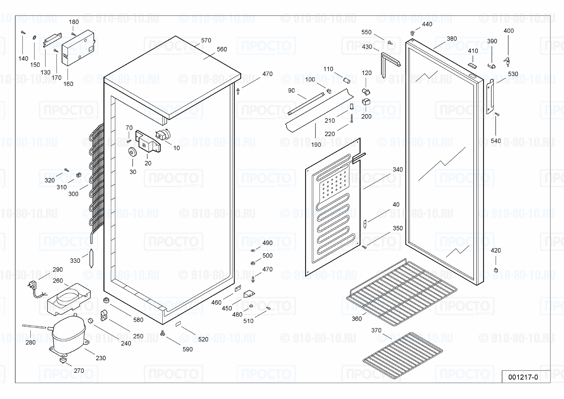 Взрыв-схема запчастей холодильника Liebherr FKS 3602-1 D