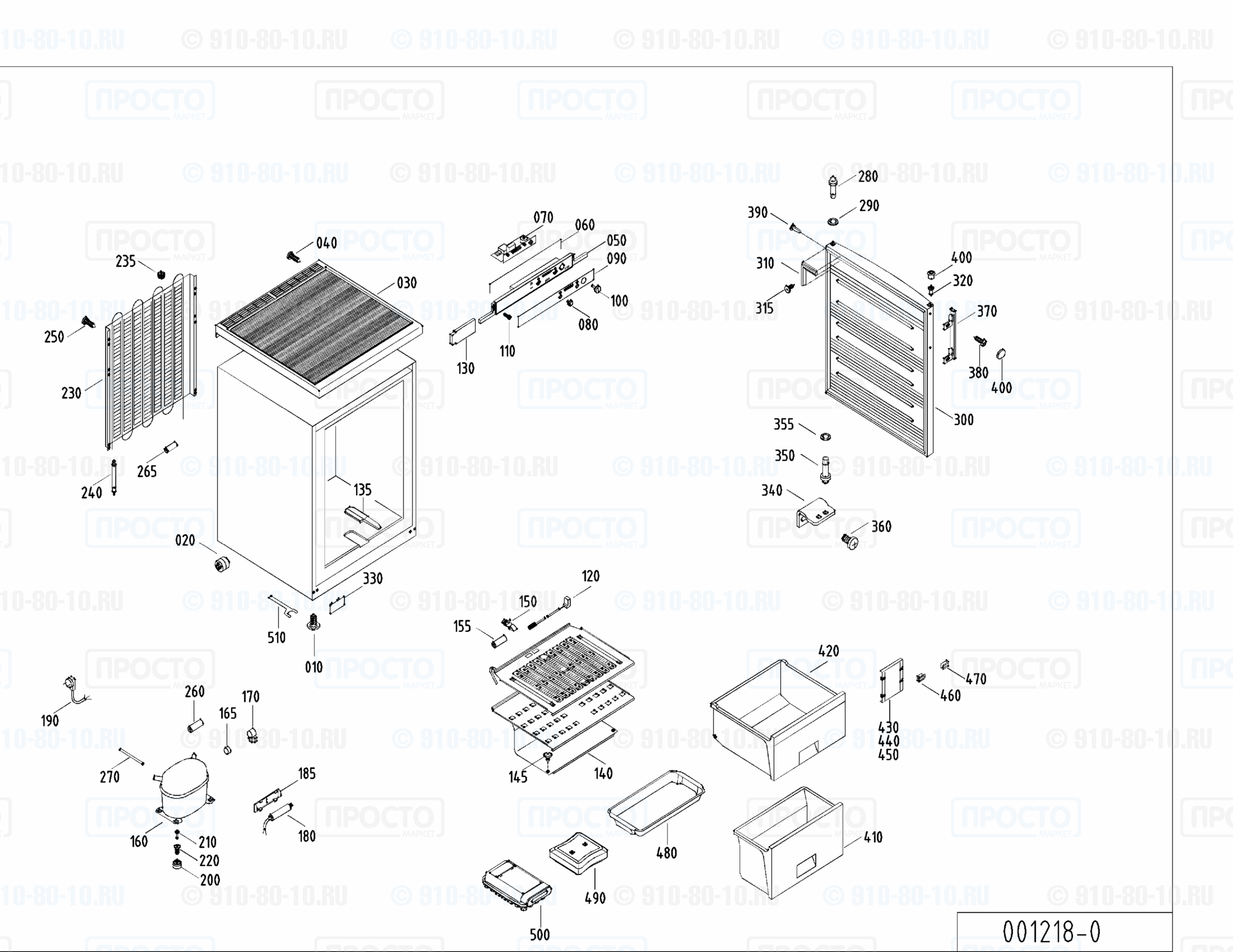Взрыв-схема запчастей холодильника Liebherr GSU 1223-24