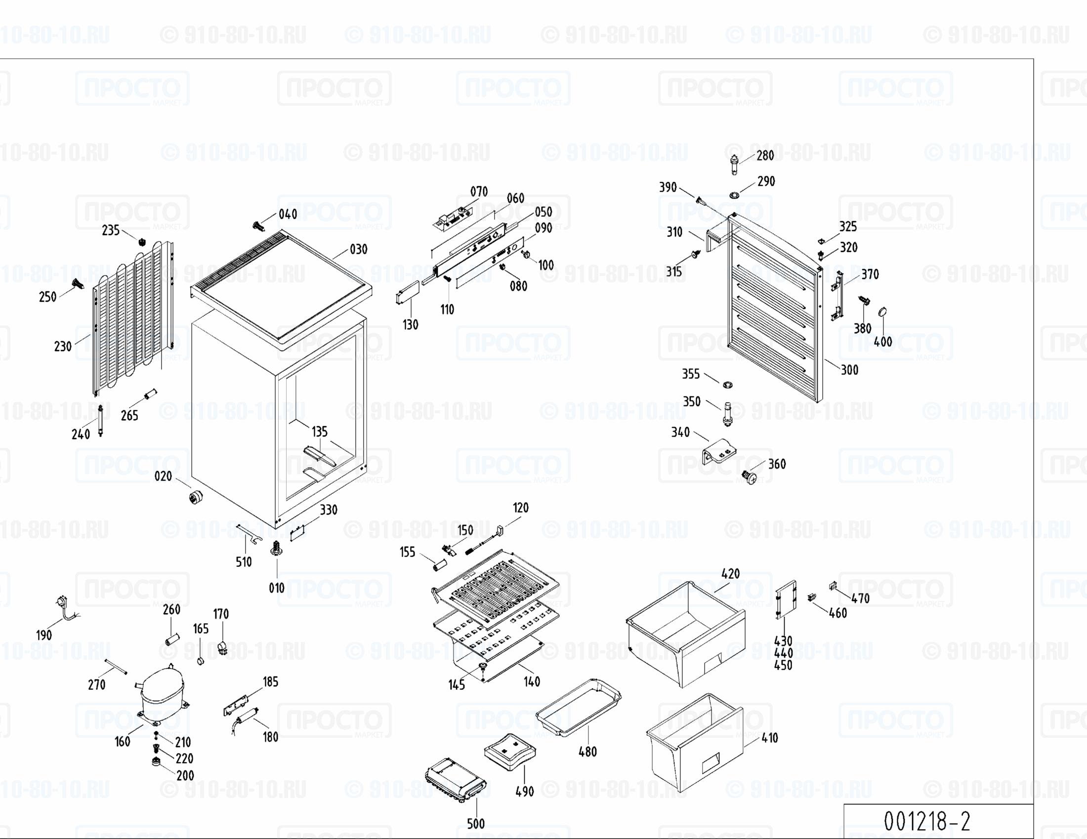 Взрыв-схема запчастей холодильника Liebherr GSU 1223-25A