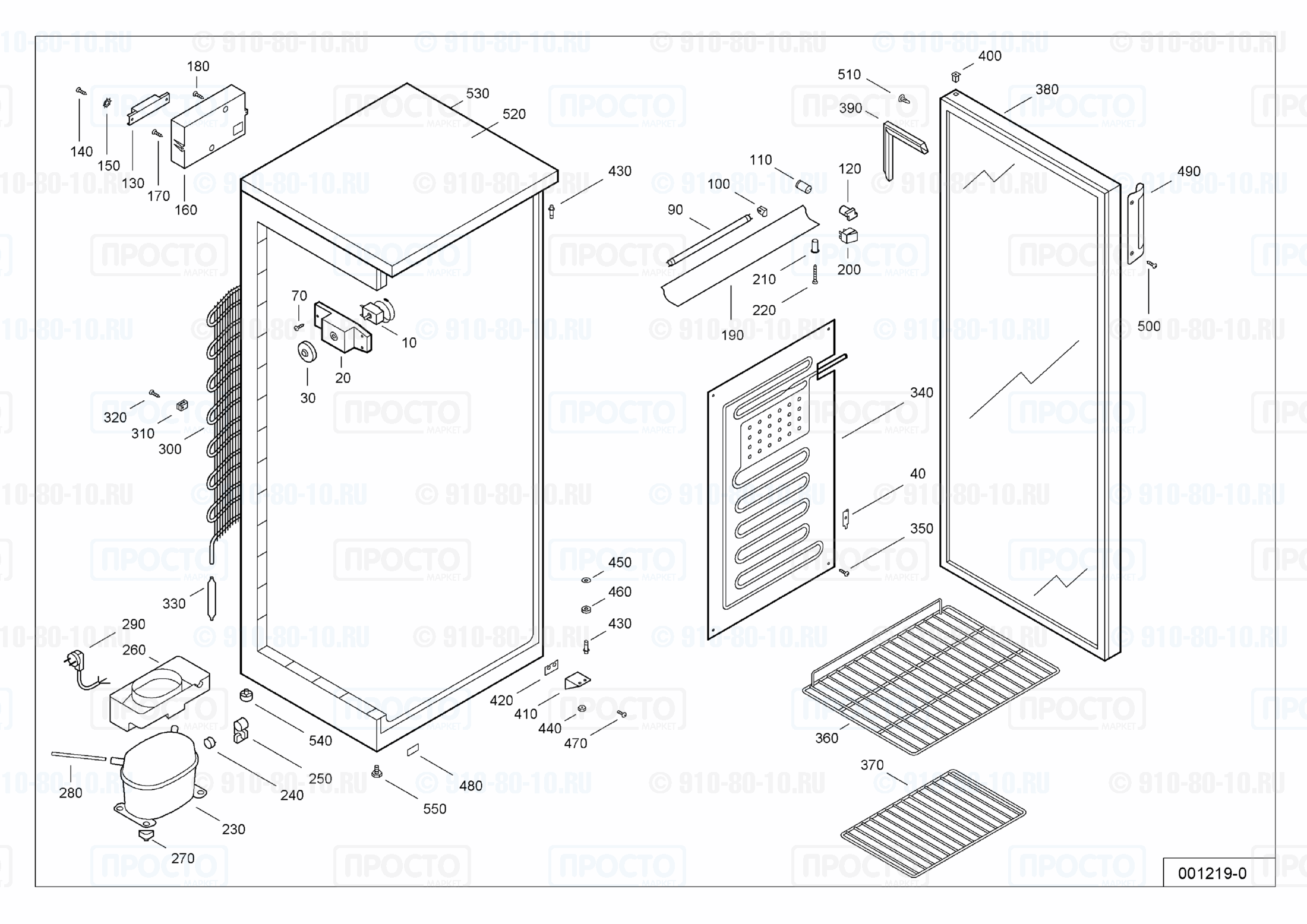 Взрыв-схема запчастей холодильника Liebherr FKS 3602-1 C