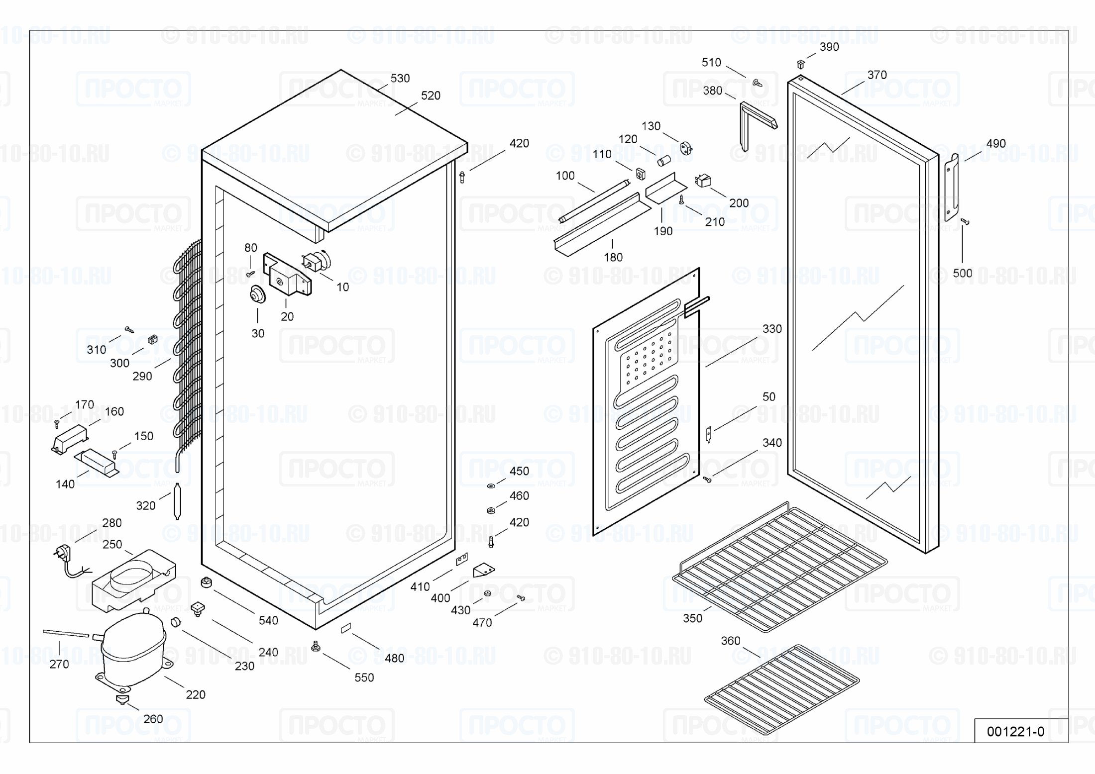 Взрыв-схема запчастей холодильника Liebherr FKS 3602-1 A