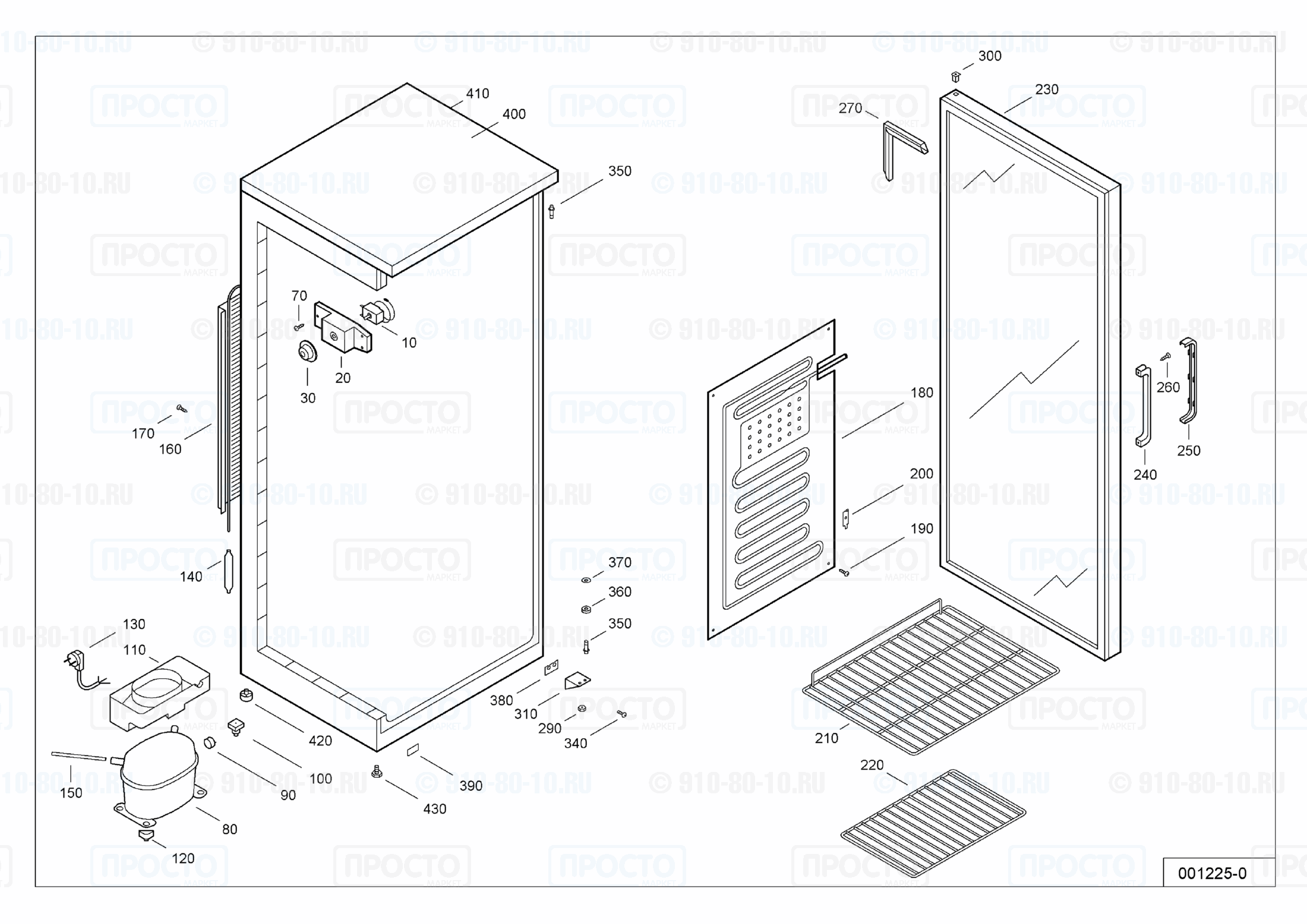 Взрыв-схема запчастей холодильника Liebherr FKS 3611-10D