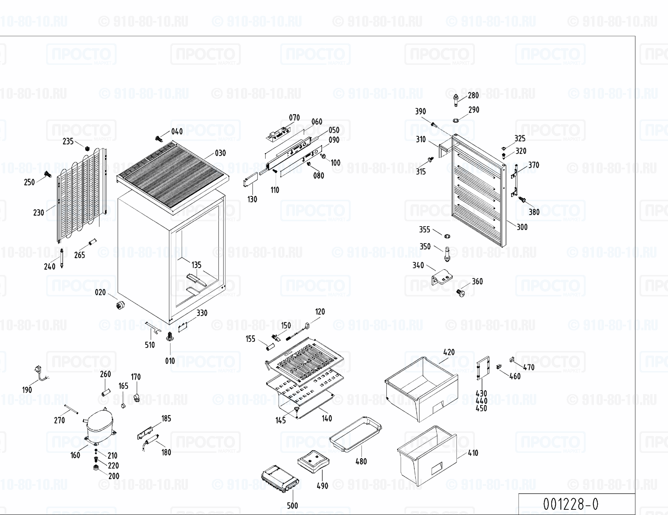Взрыв-схема запчастей холодильника Liebherr GSUes 1223-24