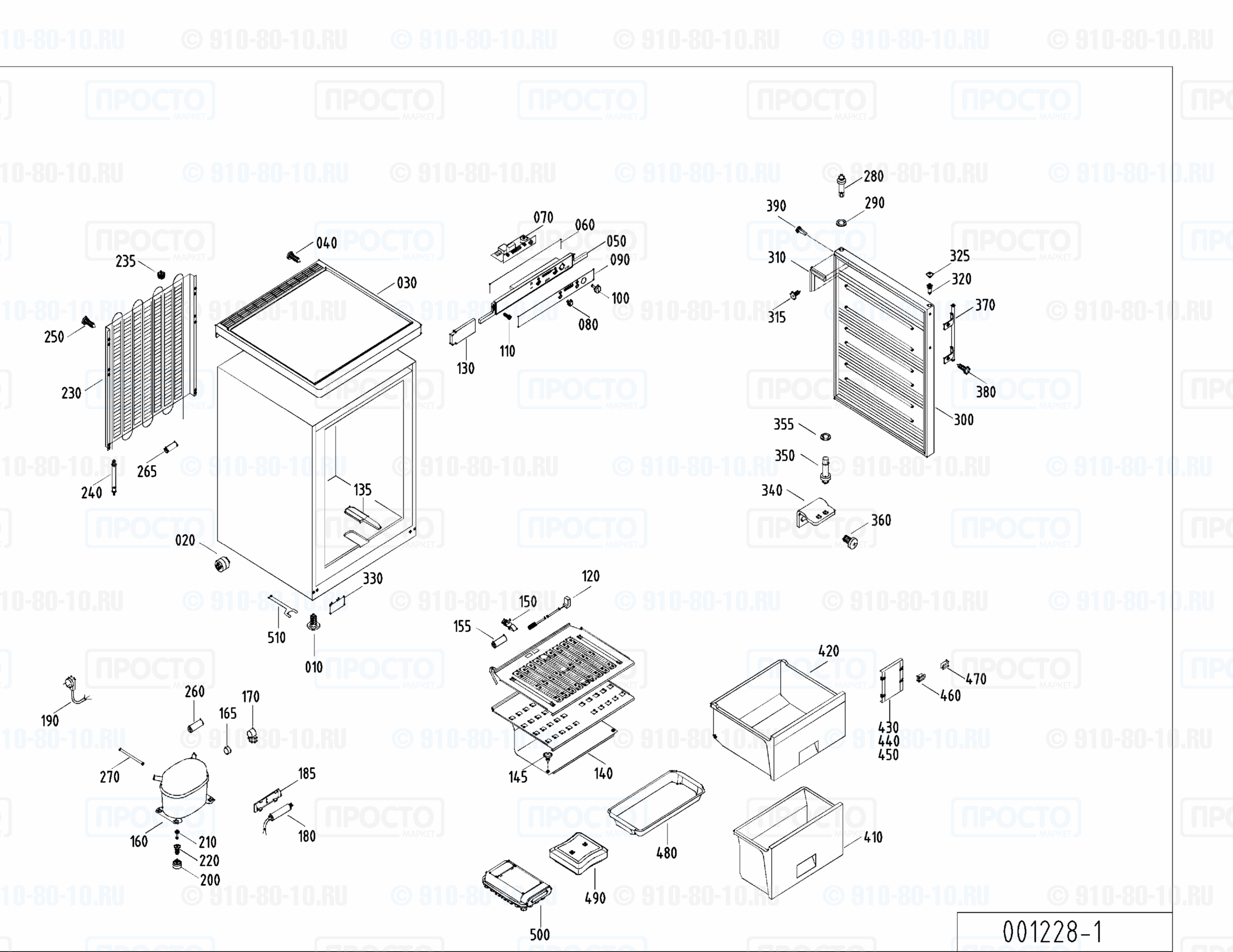 Взрыв-схема запчастей холодильника Liebherr GSUes 1223-25B