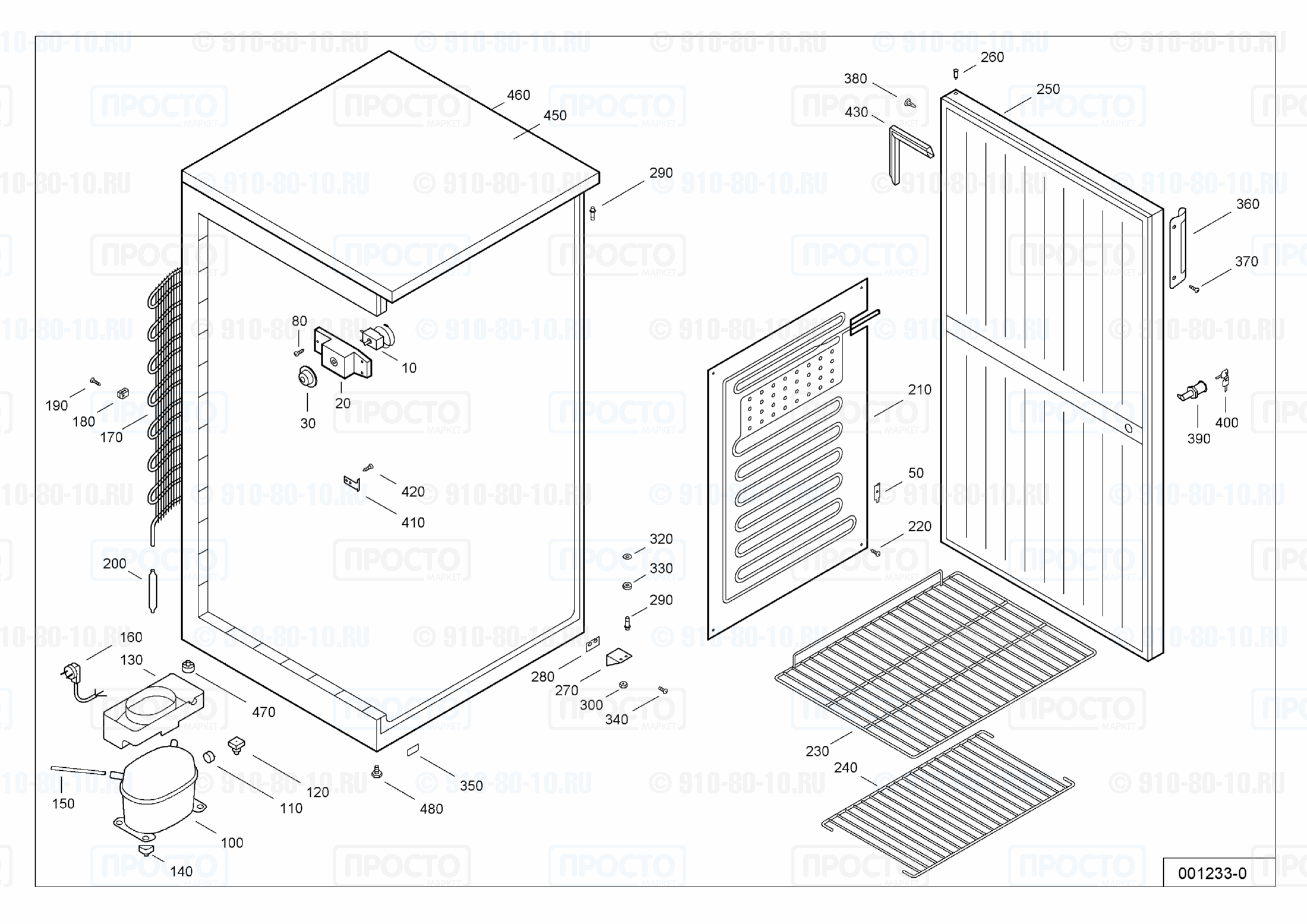 Взрыв-схема запчастей холодильника Liebherr FKS 5000-1 B