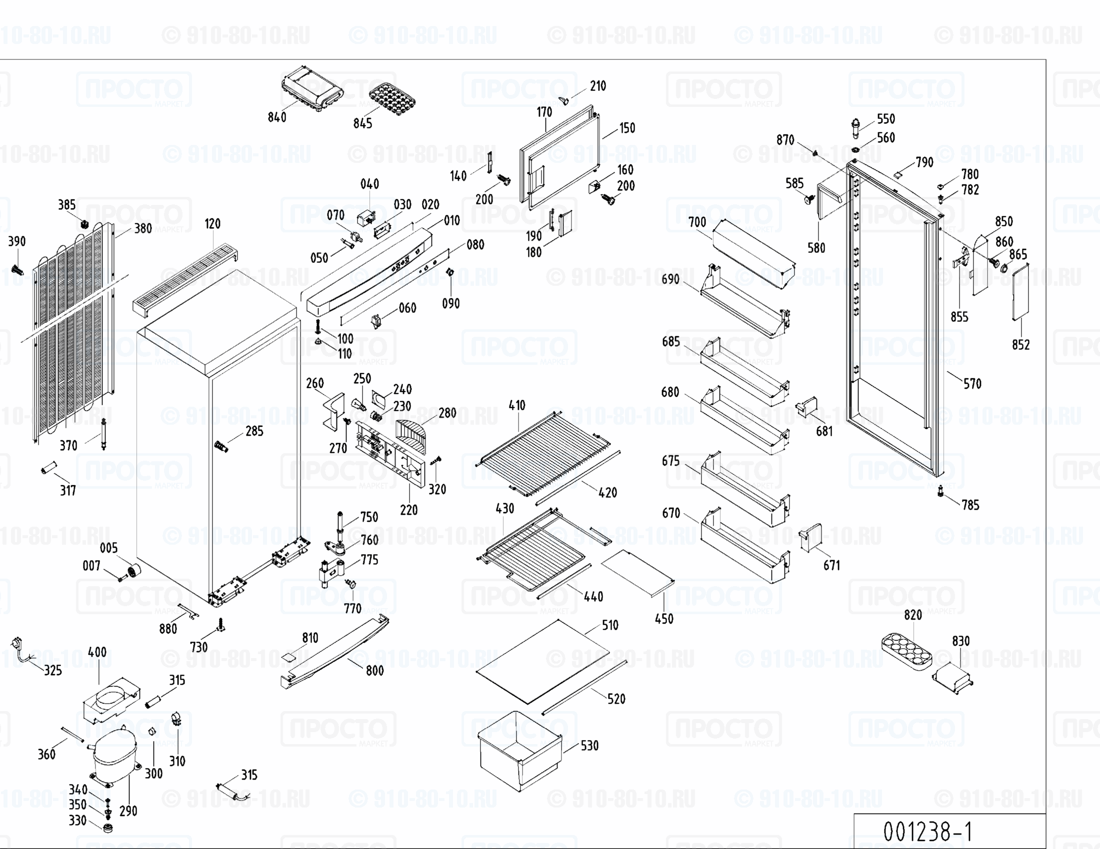 Взрыв-схема запчастей холодильника Liebherr KS 2914-25A