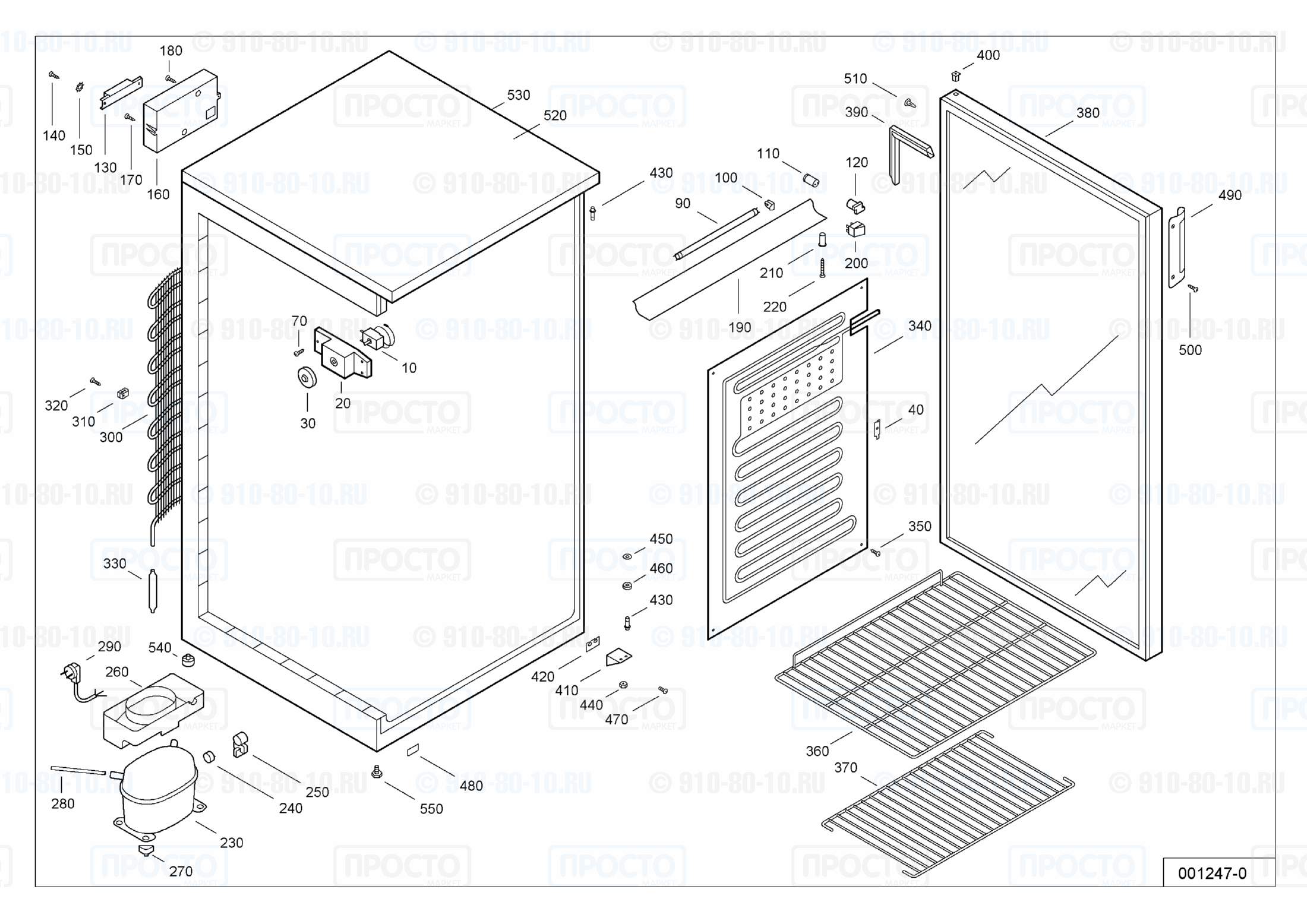 Взрыв-схема запчастей холодильника Liebherr FKS 5002-1 C