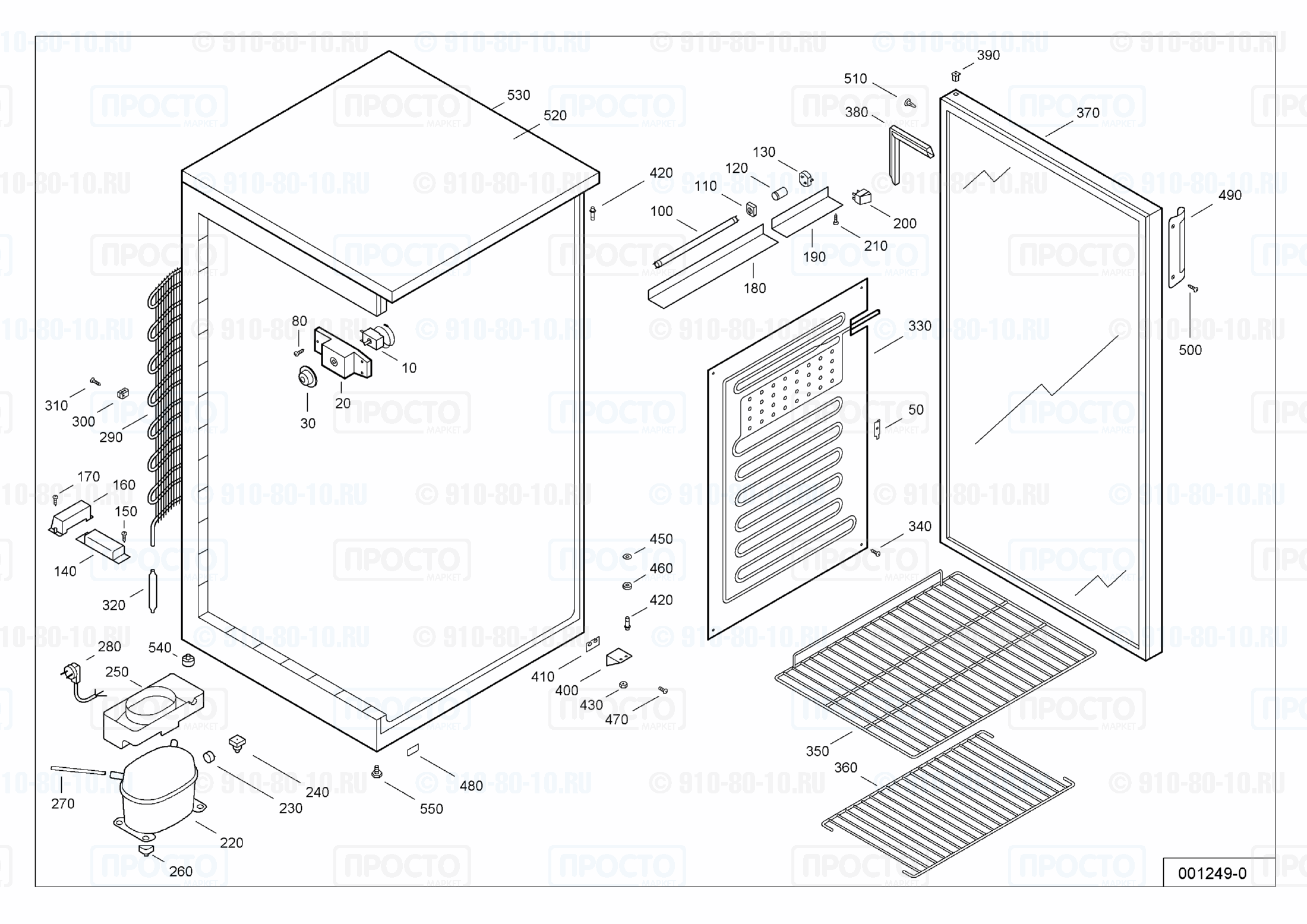 Взрыв-схема запчастей холодильника Liebherr FKS 5002-1 B