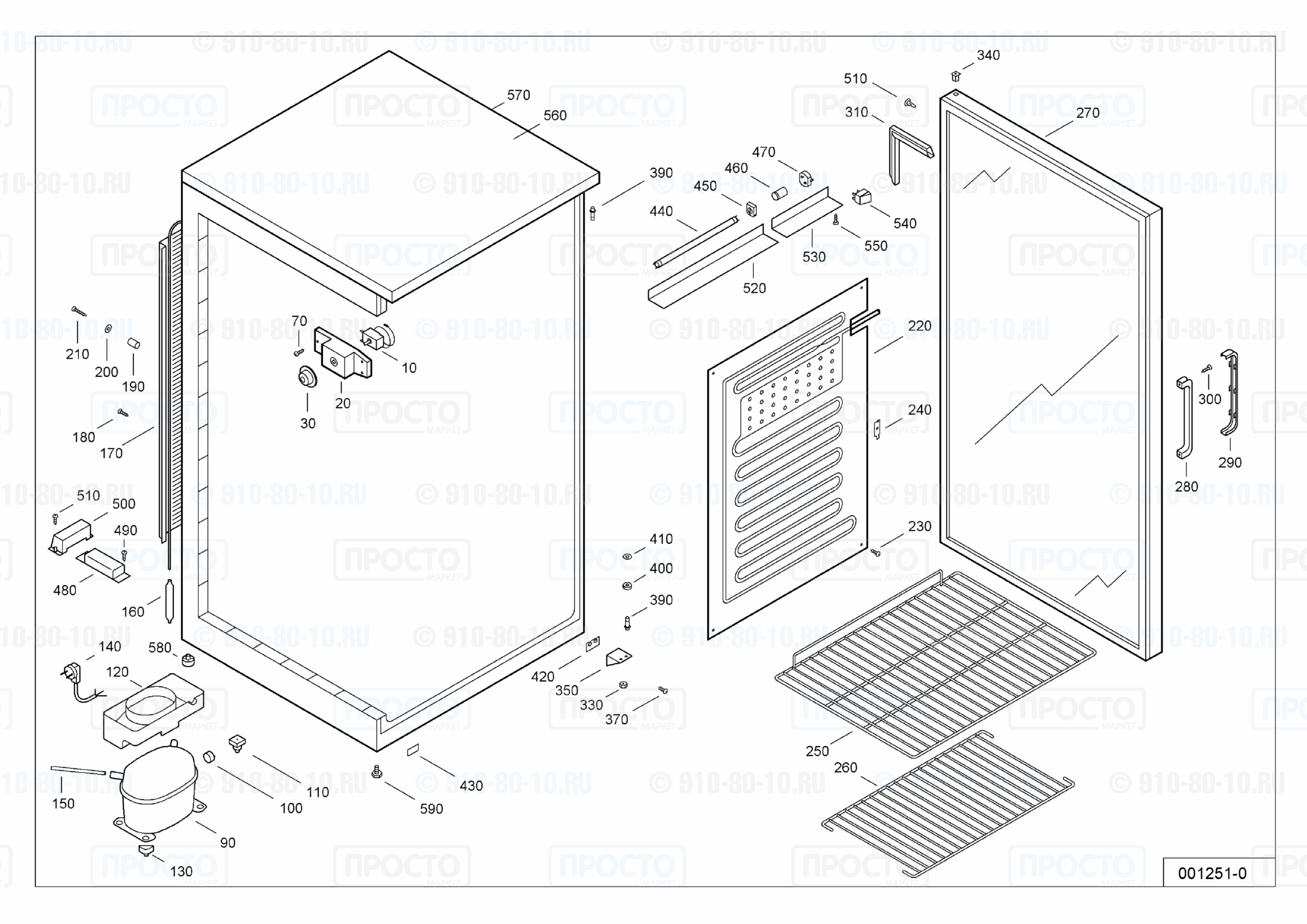 Взрыв-схема запчастей холодильника Liebherr FKS 5011-10E