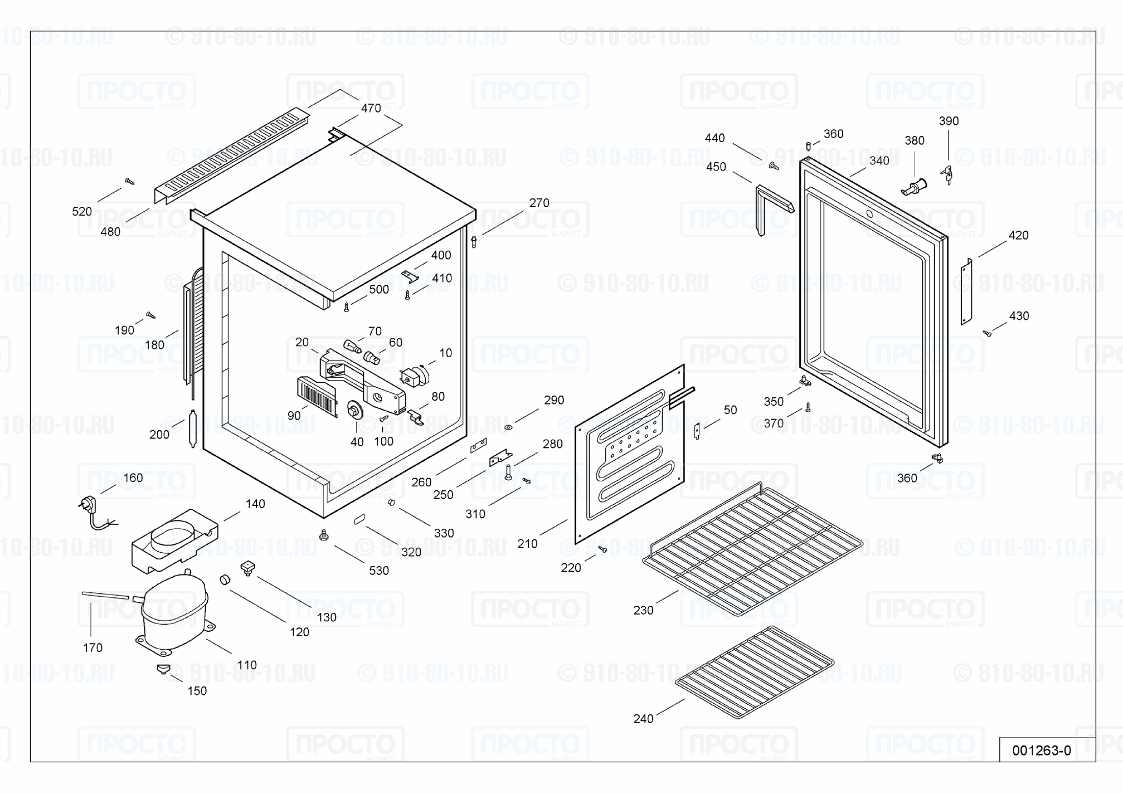 Взрыв-схема запчастей холодильника Liebherr FKU 1800-1 D