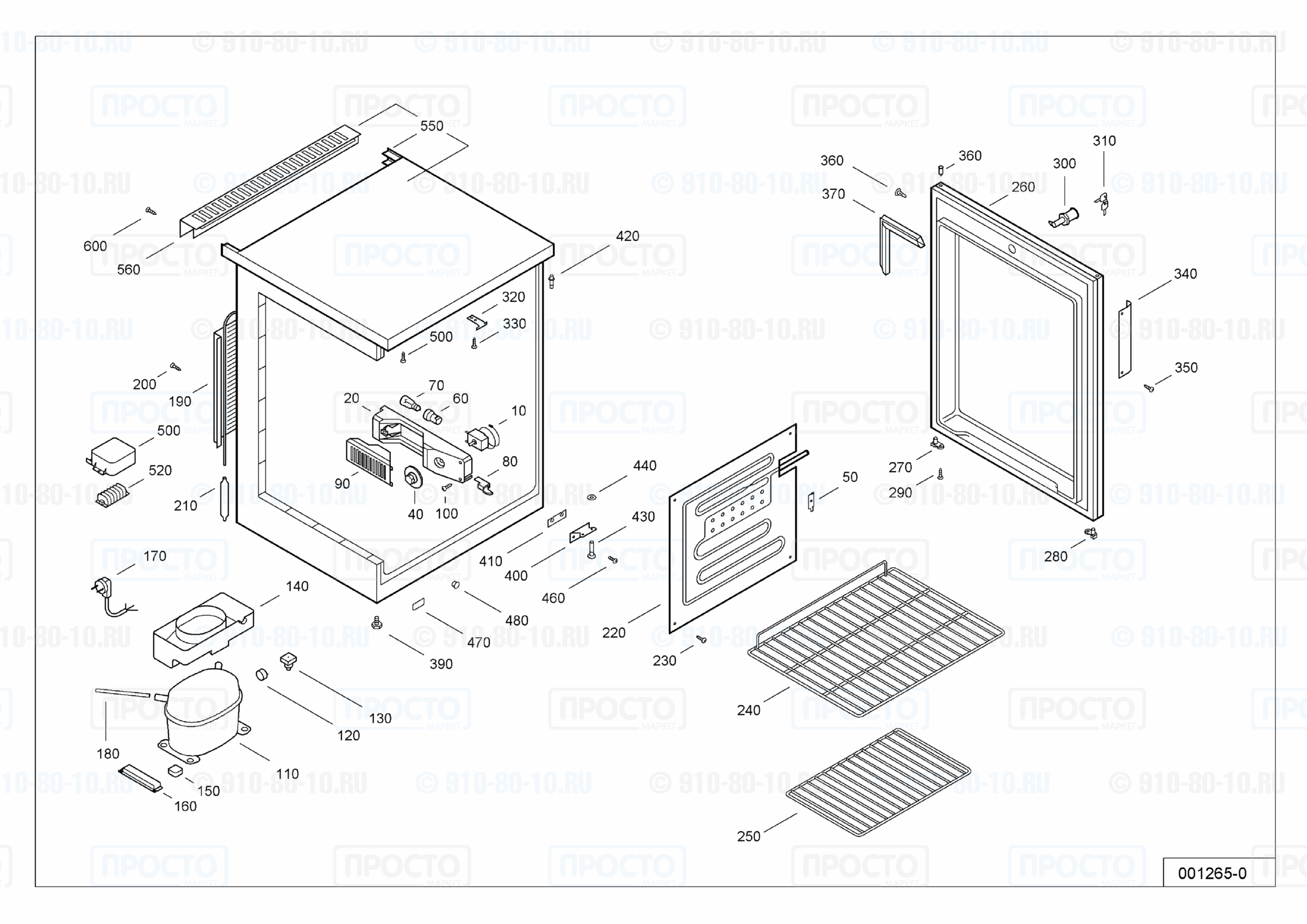 Взрыв-схема запчастей холодильника Liebherr FKU 1800-1 C