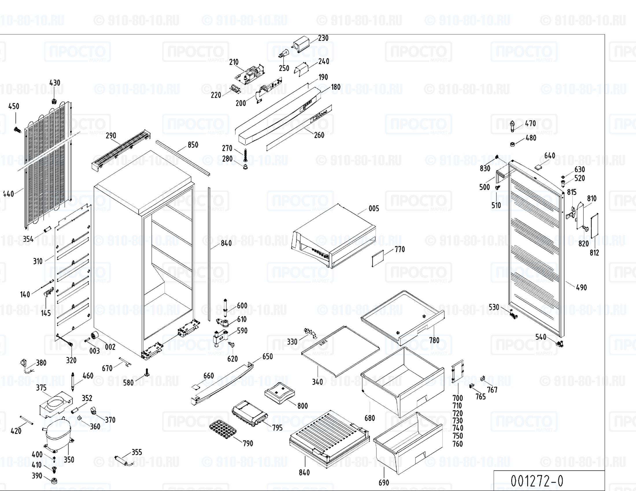 Взрыв-схема запчастей холодильника Liebherr GSND 3316-25